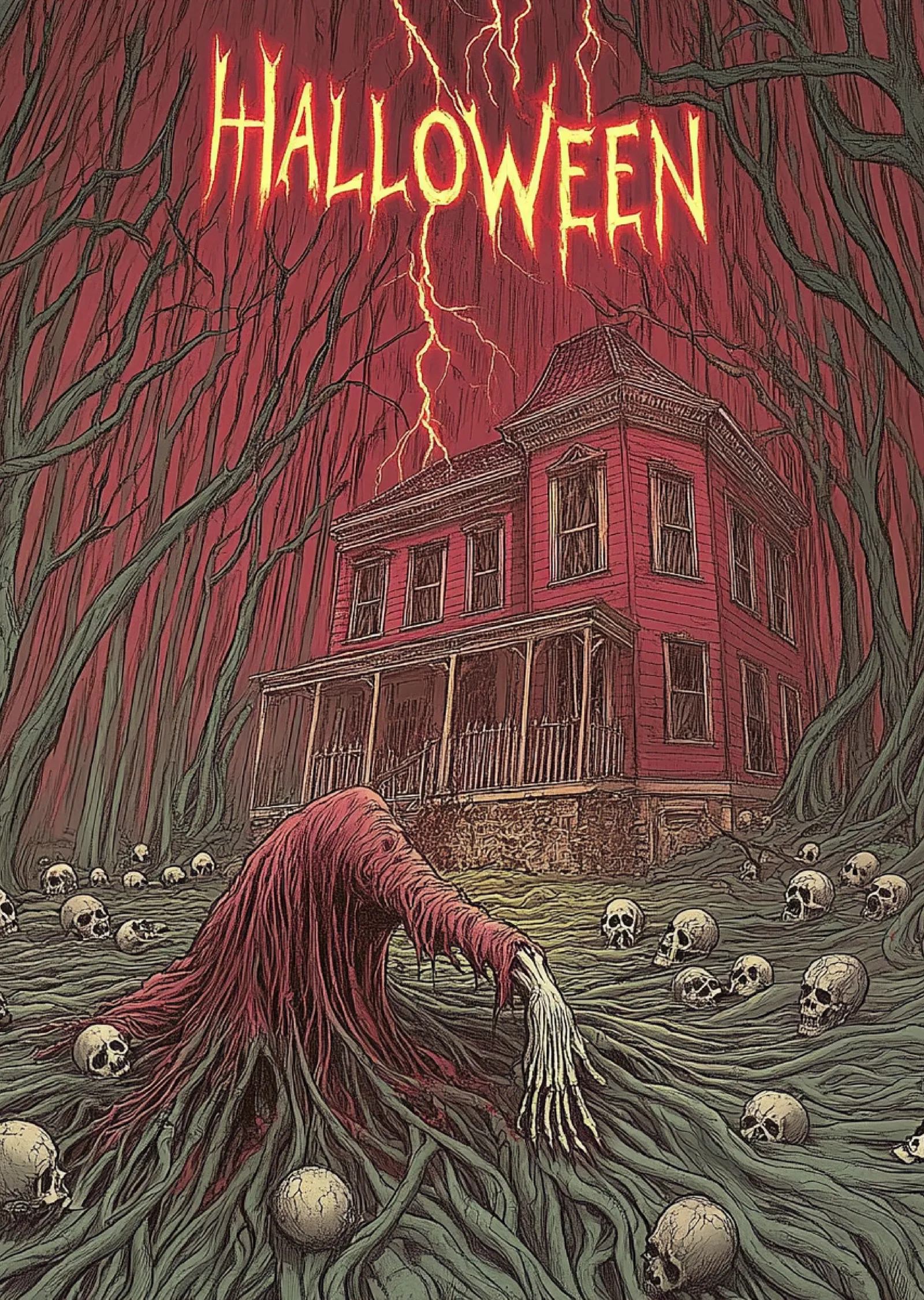 Halloween metal tablo