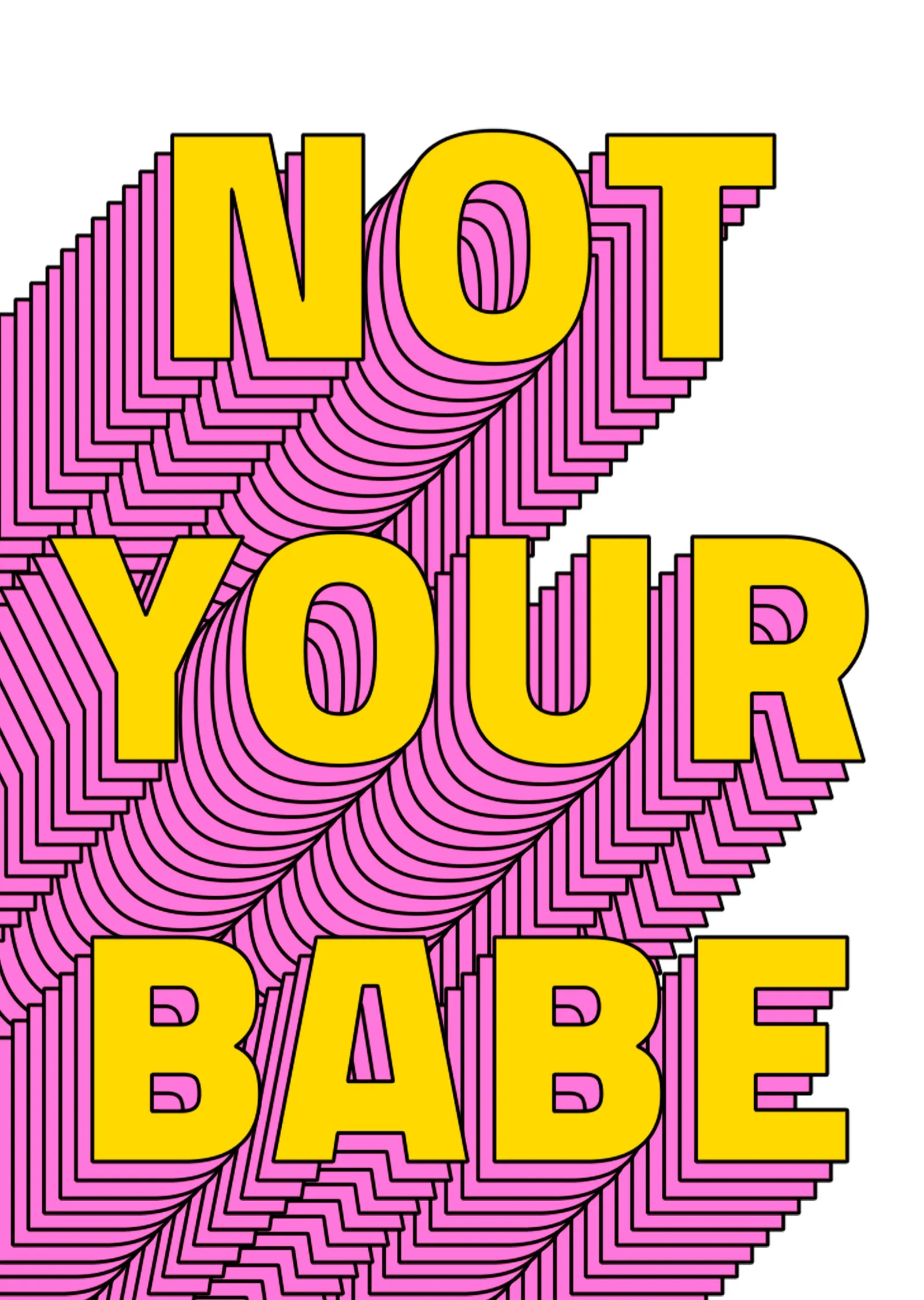 Not Your Babe metal tablo