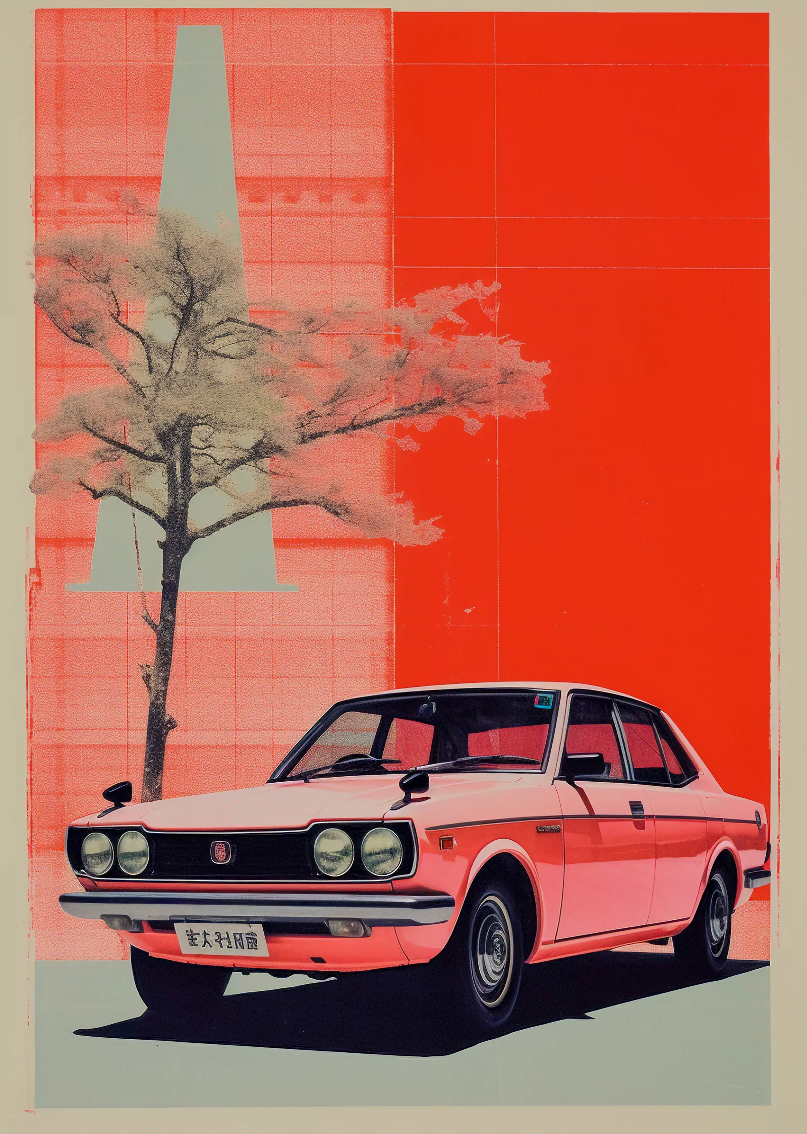 Toyota Corona Mark 2 metal tablo