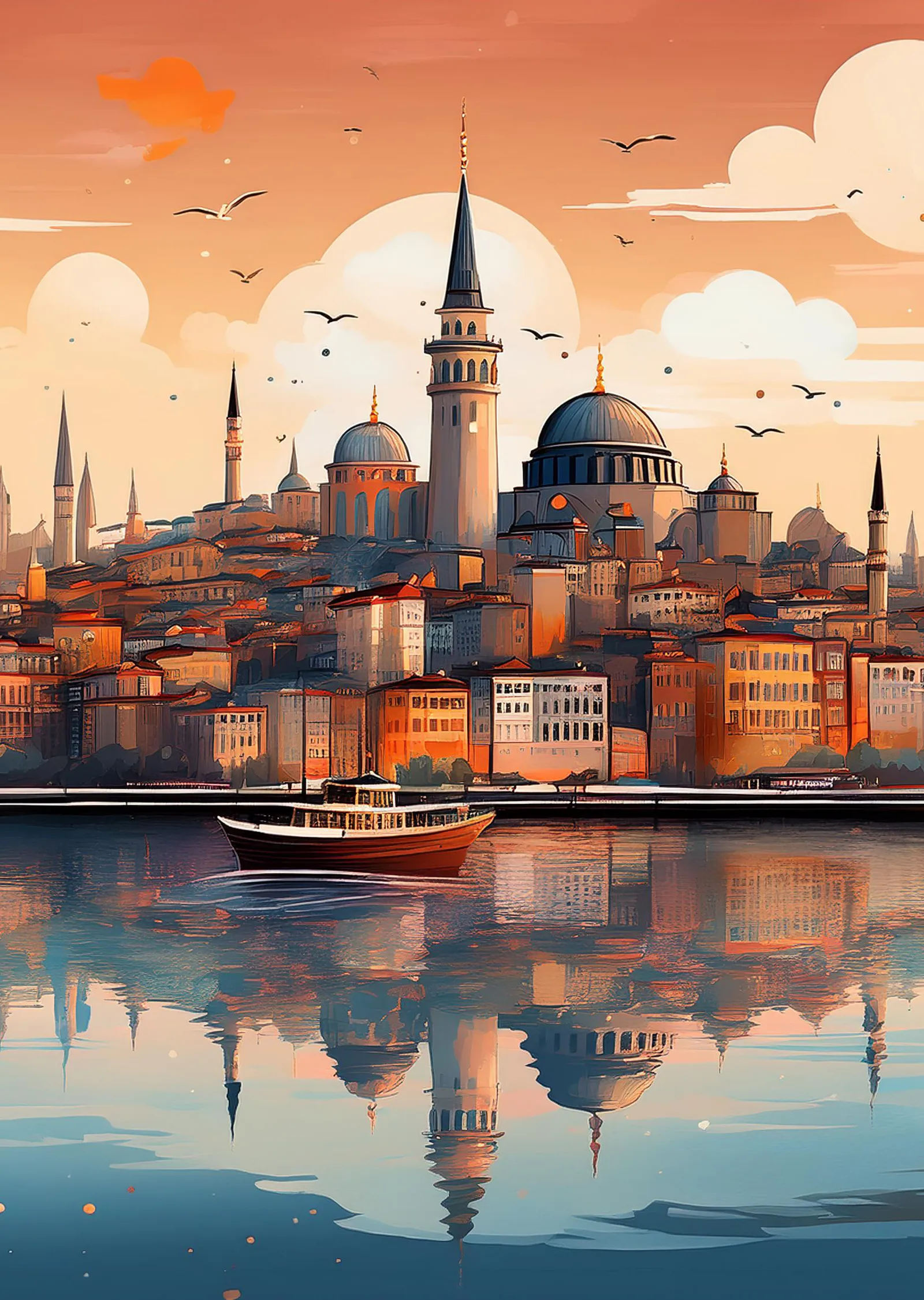 İstanbul'un Güzelliği: Tarihi Yarımada metal tablo