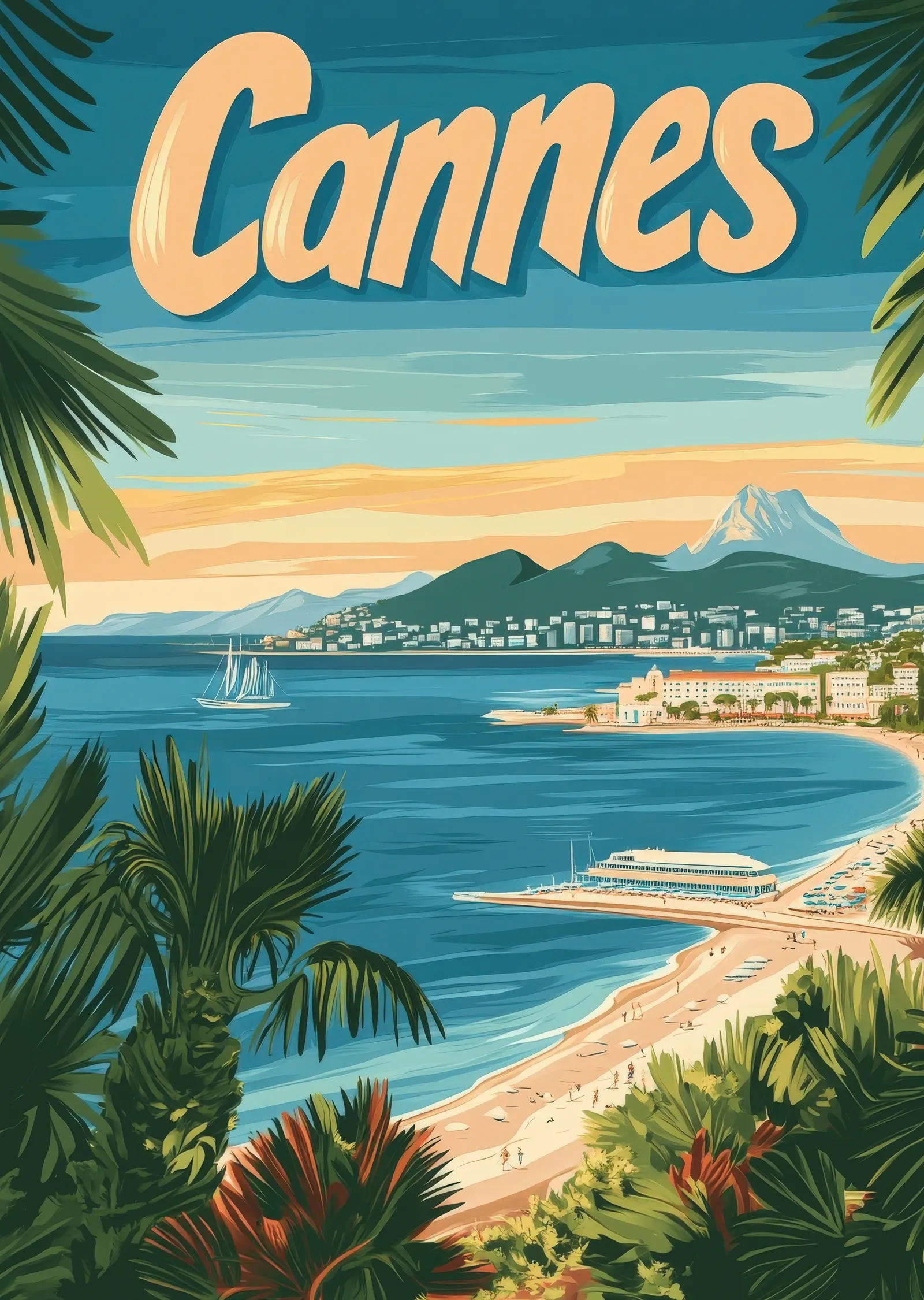 Cannes: Fransız Rivierası metal tablo