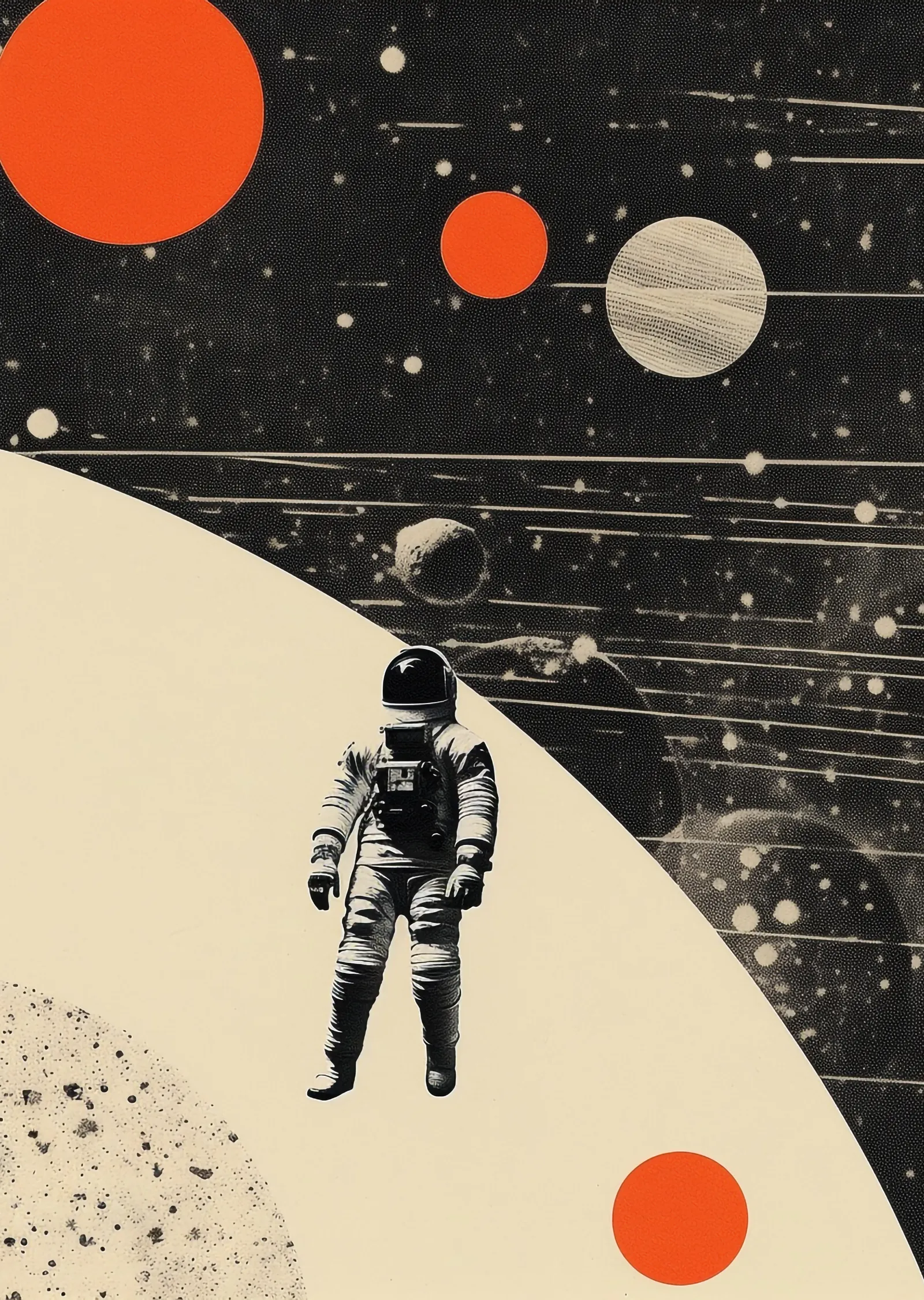 Uzayda Astronot: Kozmik Keşif metal tablo