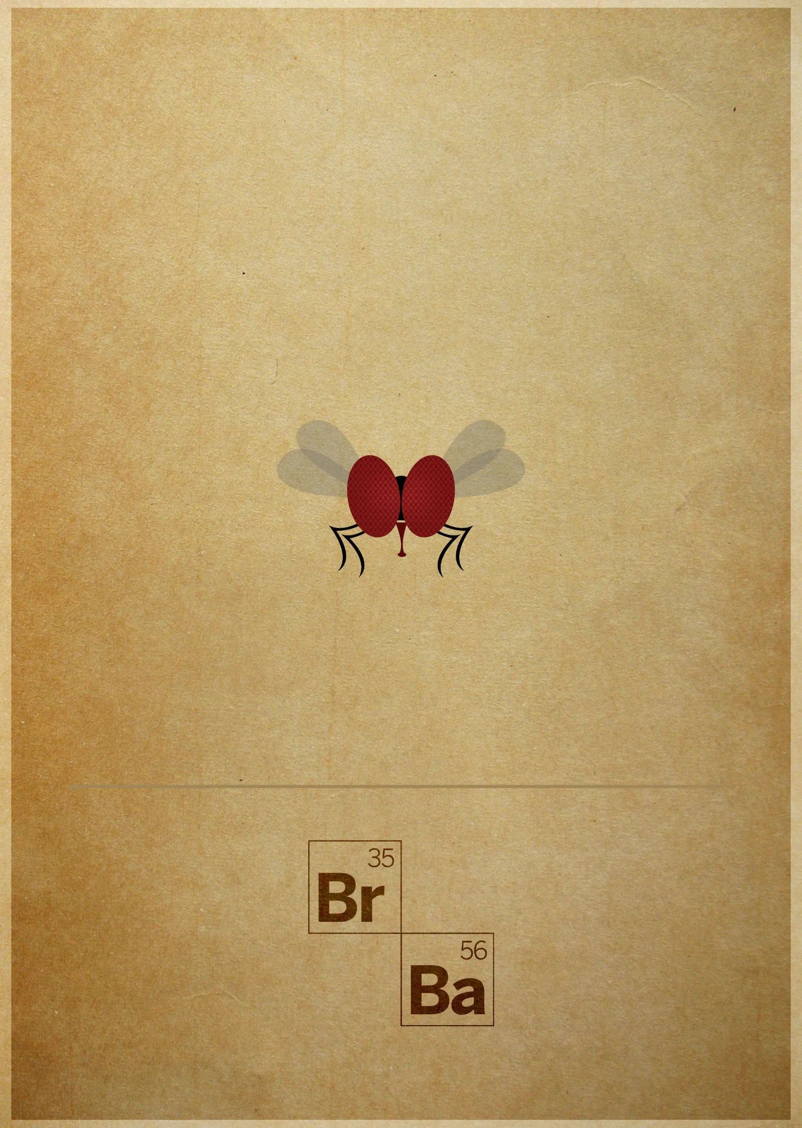 Breaking Bad Uçan Böcek Minimalist metal tablo