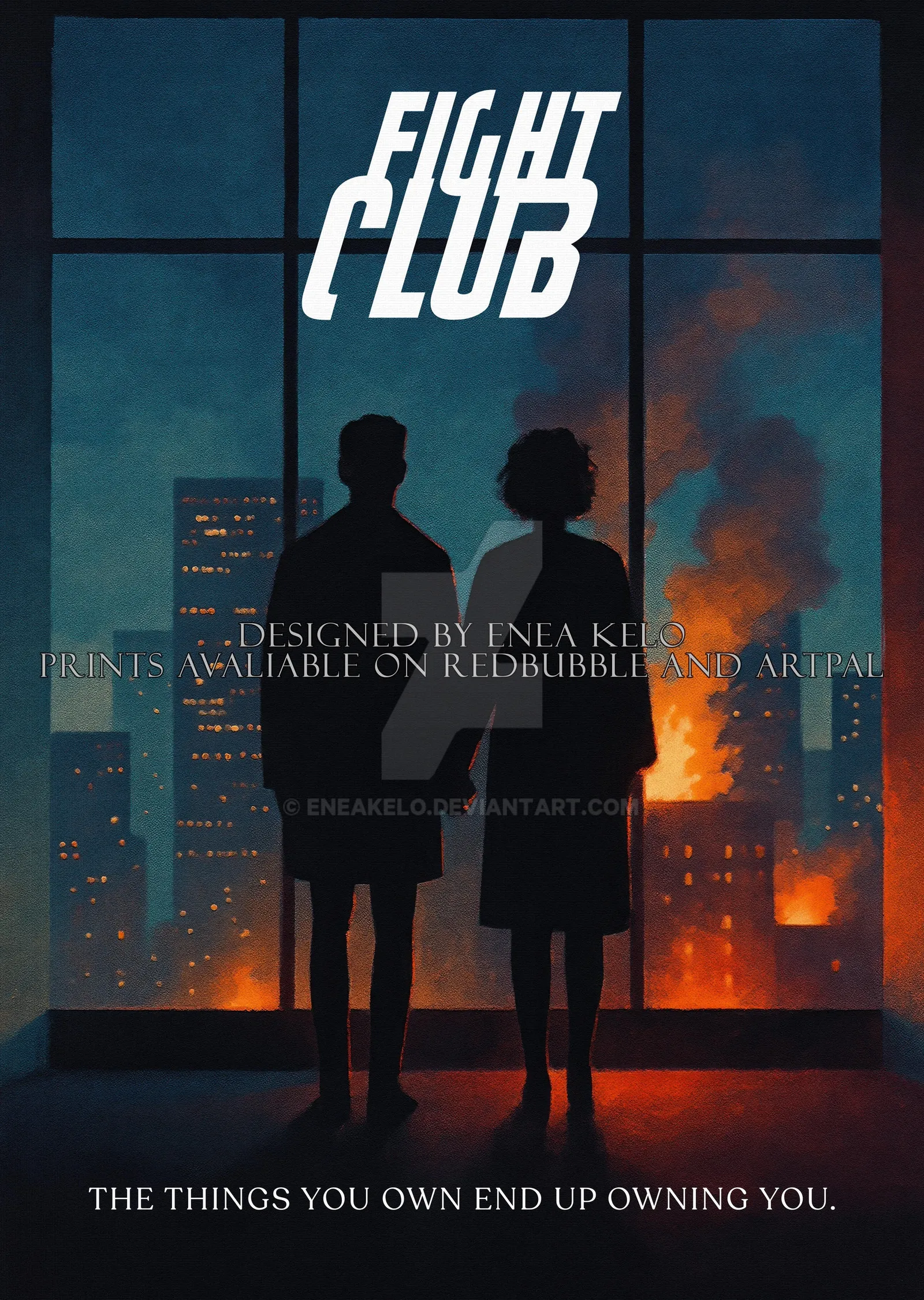 Fight Club - Dövüş Kulübü (Minimalist) metal tablo
