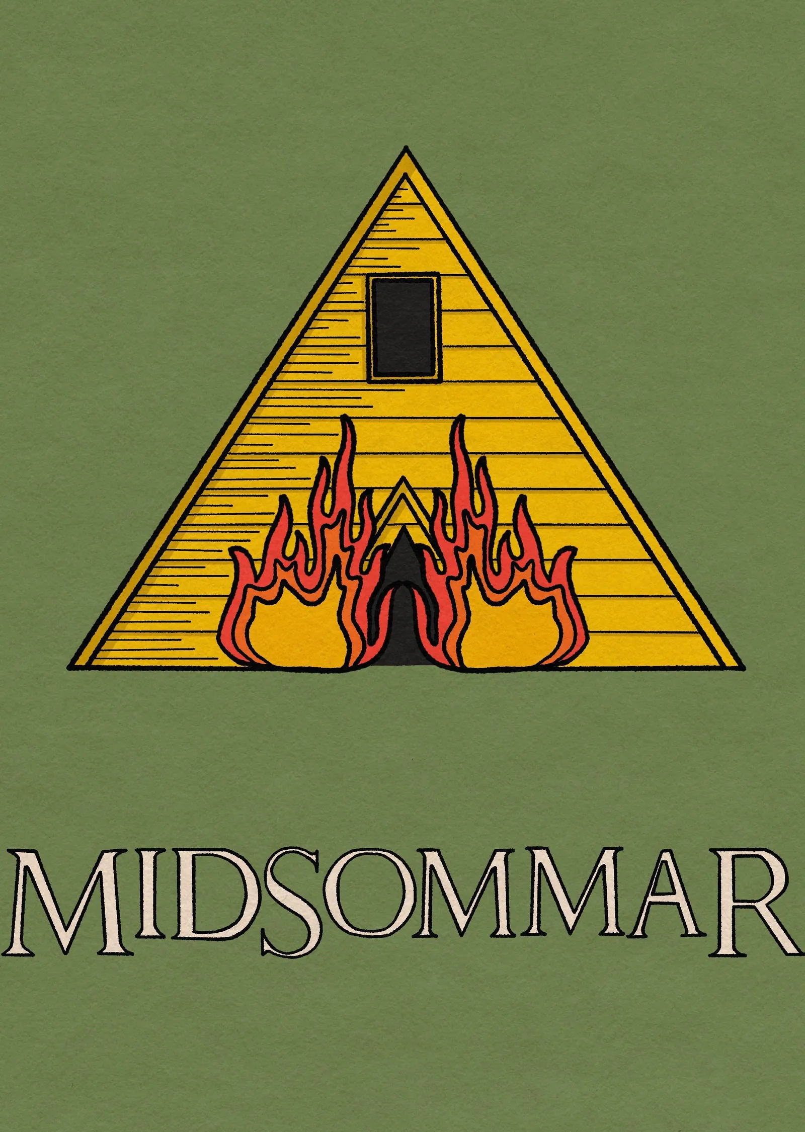 Midsommar Minimalist Film metal tablo