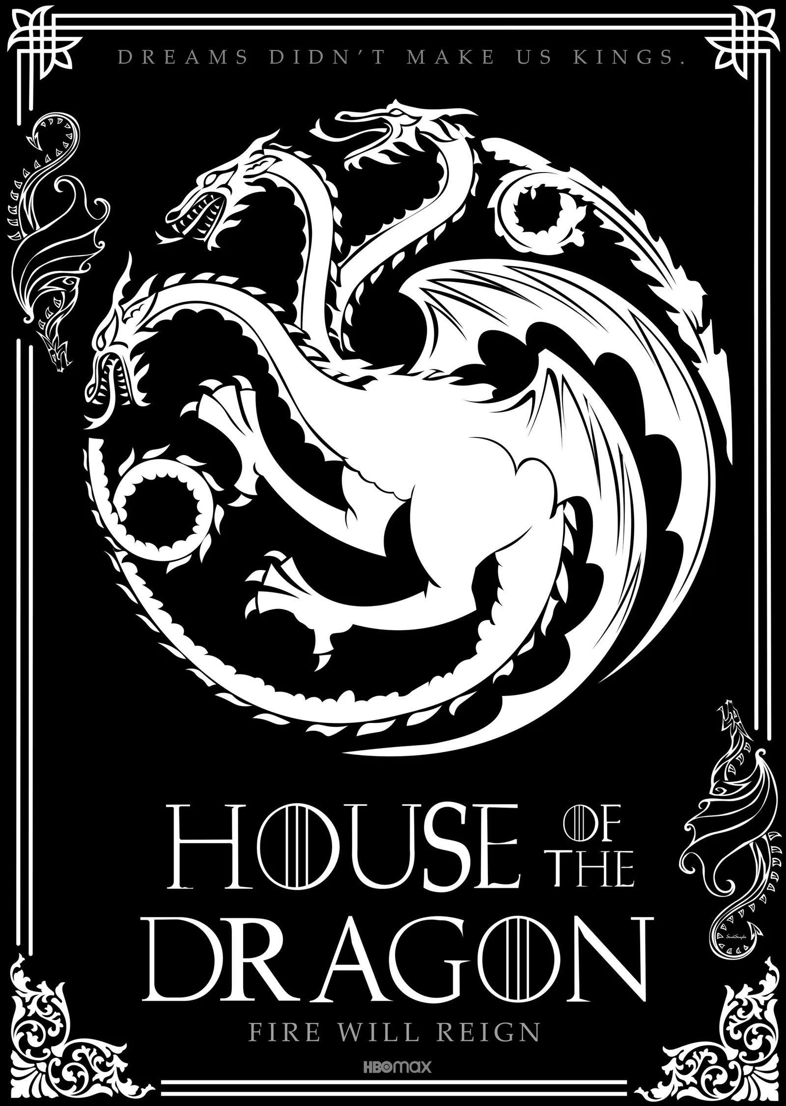 House of the Dragon metal tablo