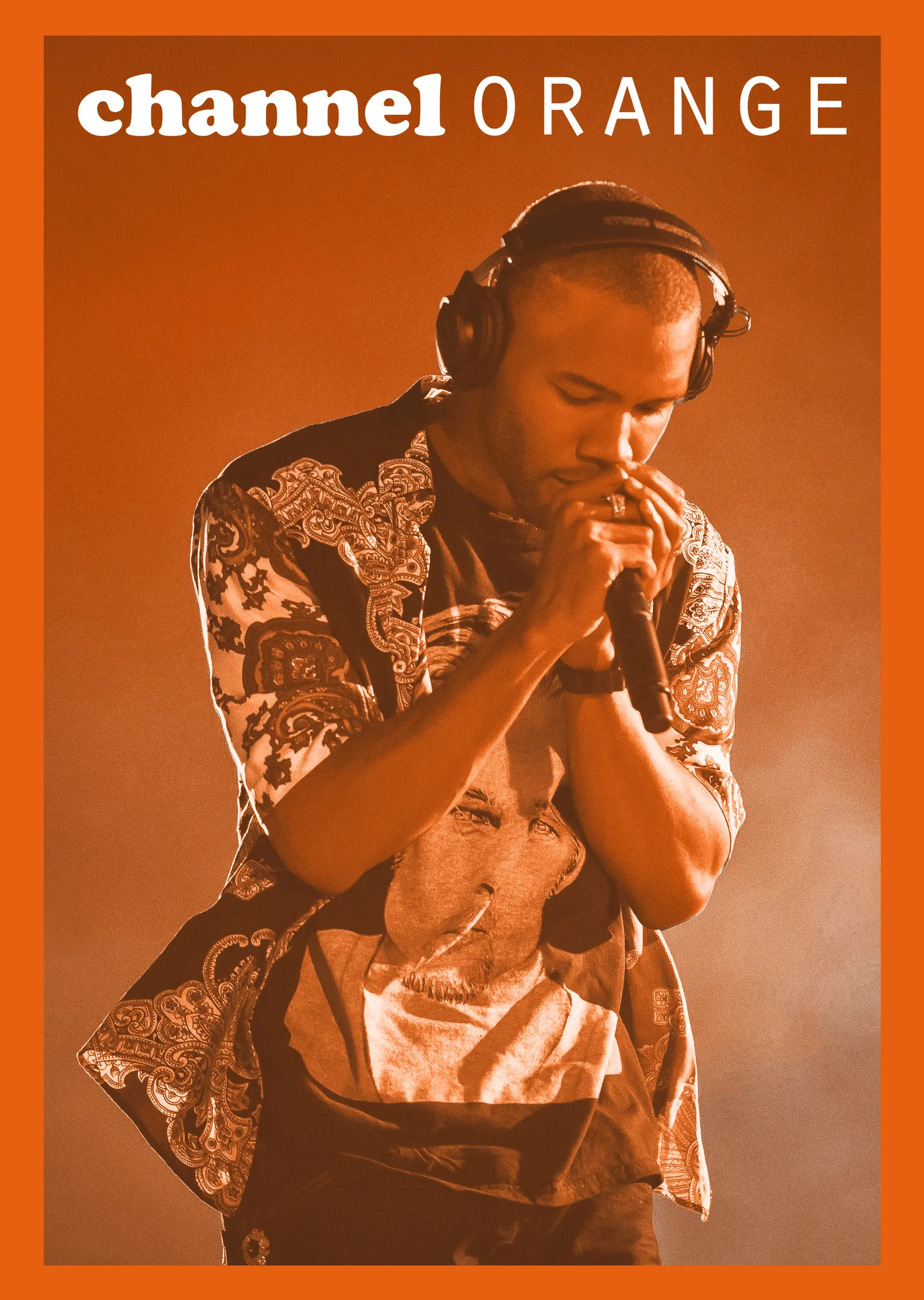 Frank Ocean - Channel Orange Turuncu Üniformalı Portre metal tablo
