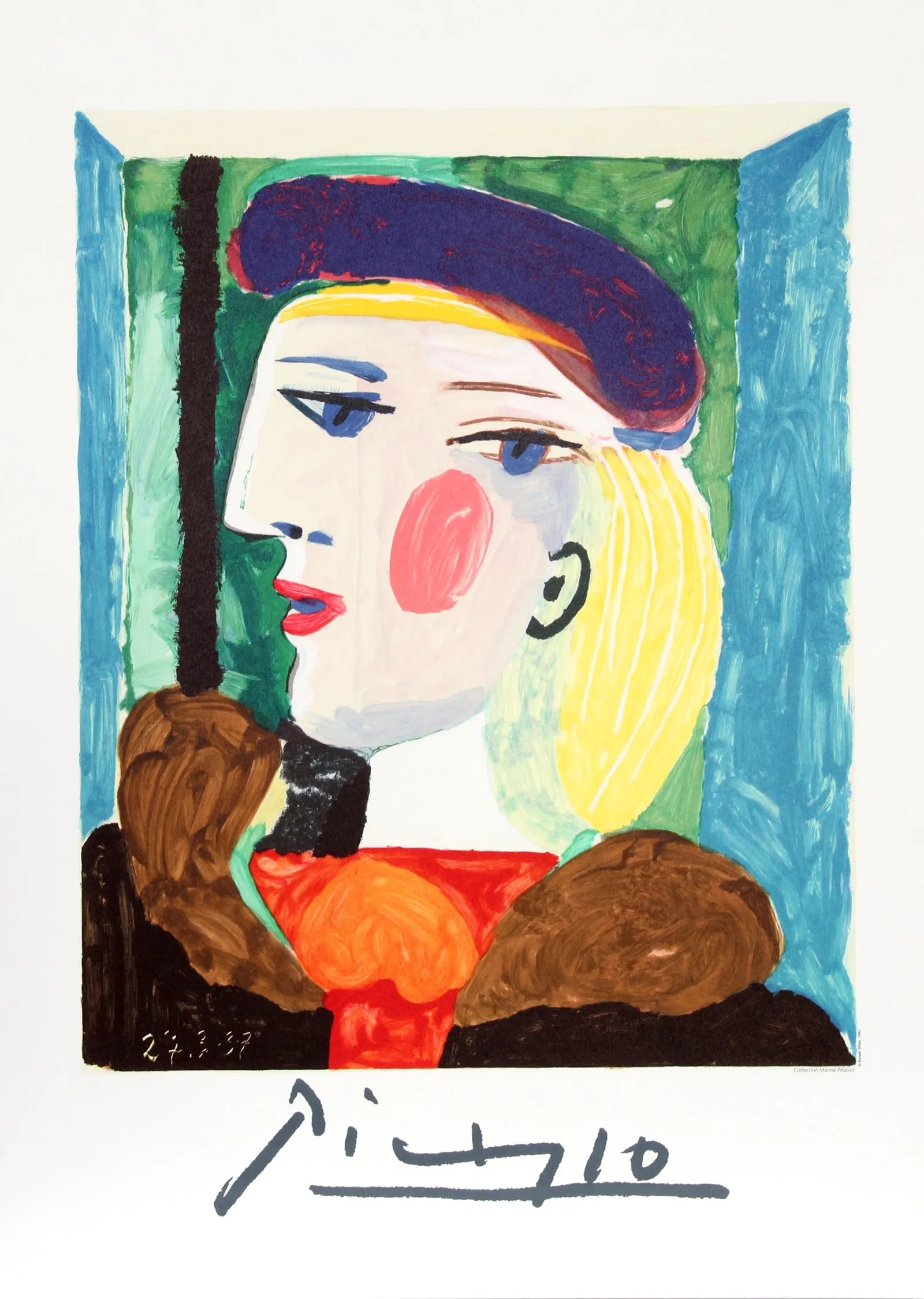 Picasso: Marie-Therese Walter Portresi metal tablo
