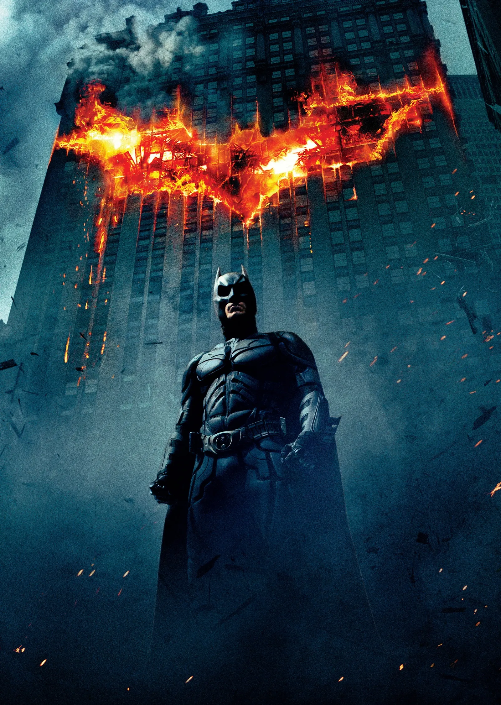 Batman - The Dark Knight Poster - Yanan Bina ve Batman metal tablo
