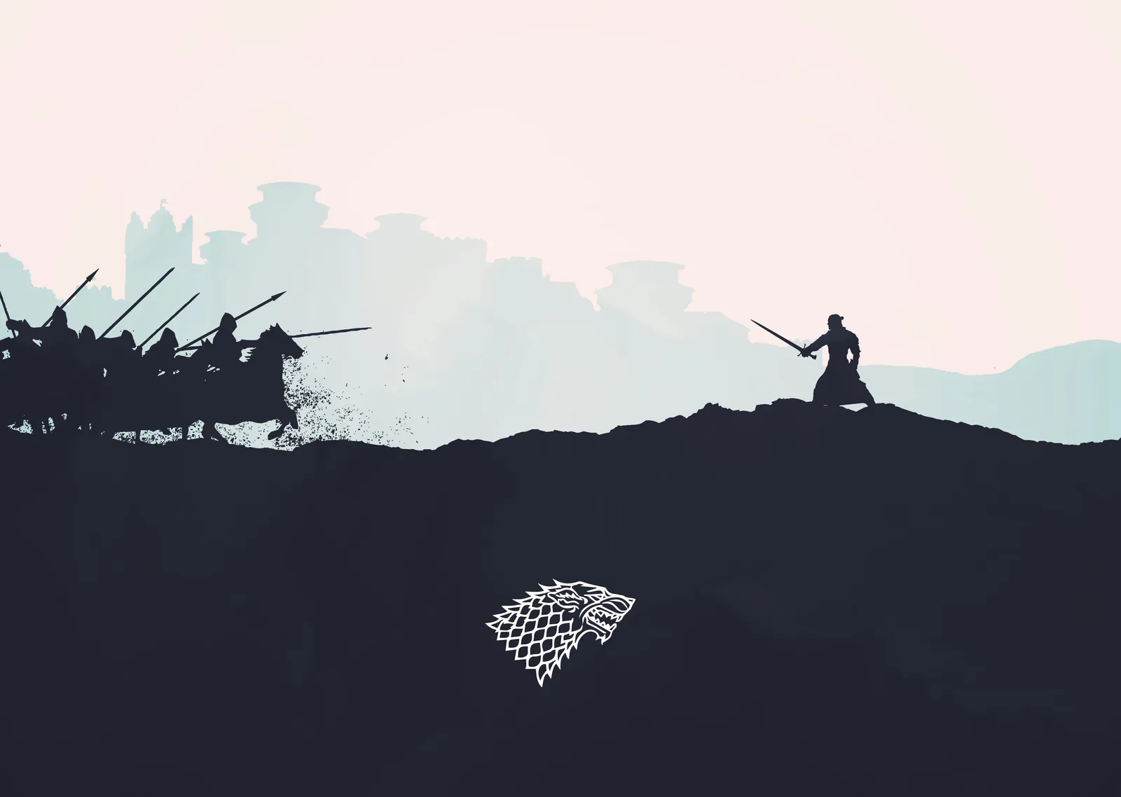 Jon Snow: Kış Çatışması metal tablo
