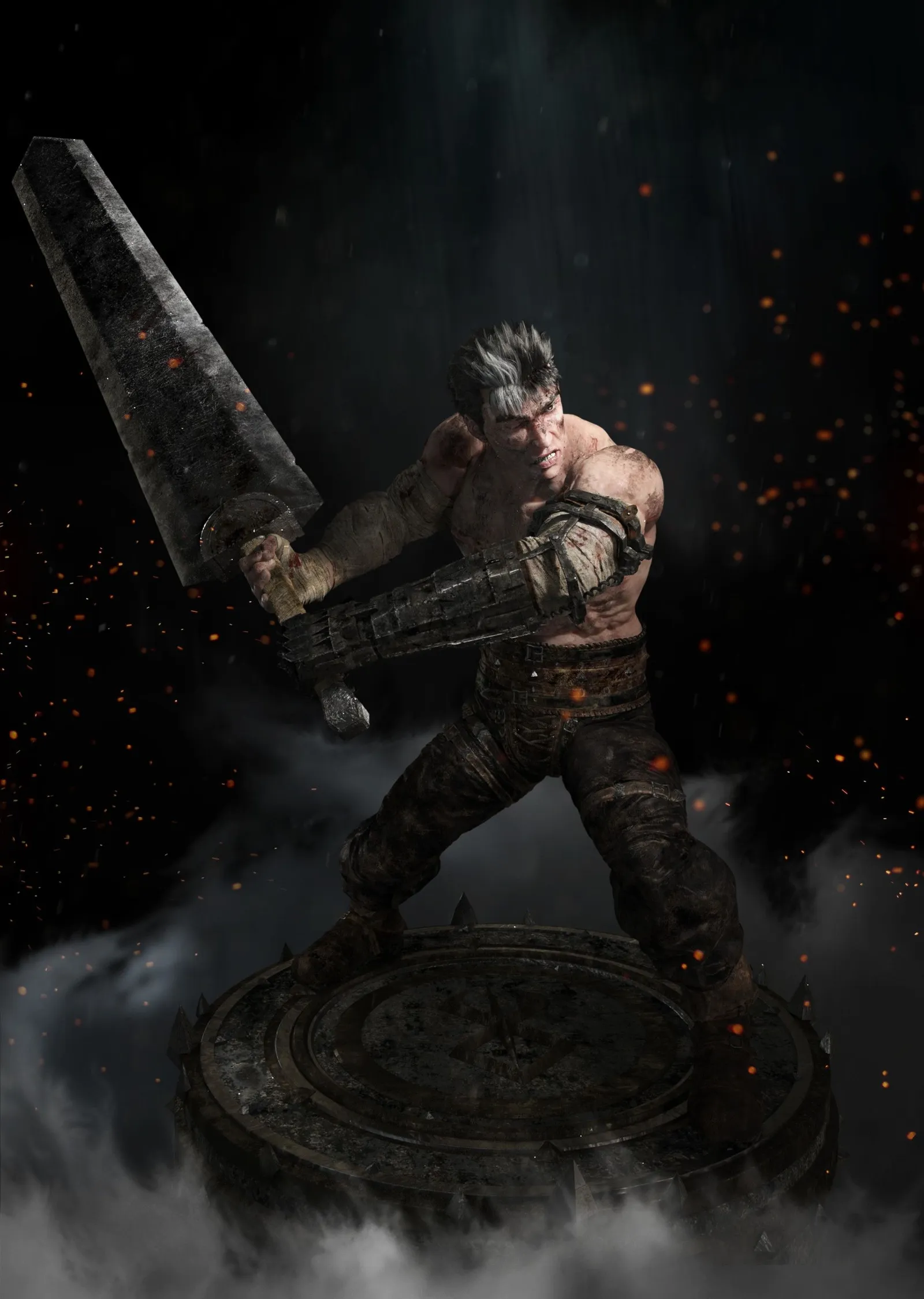Berserk Guts Hayran Çizimi metal tablo