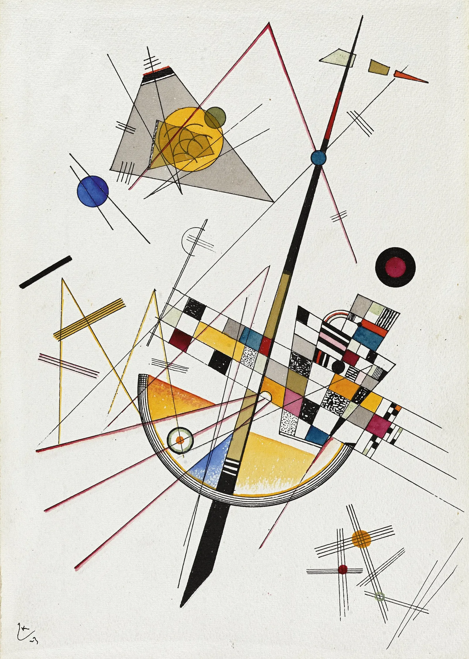 Wassily Kandinsky: İnce Gerilim No. 85 metal tablo
