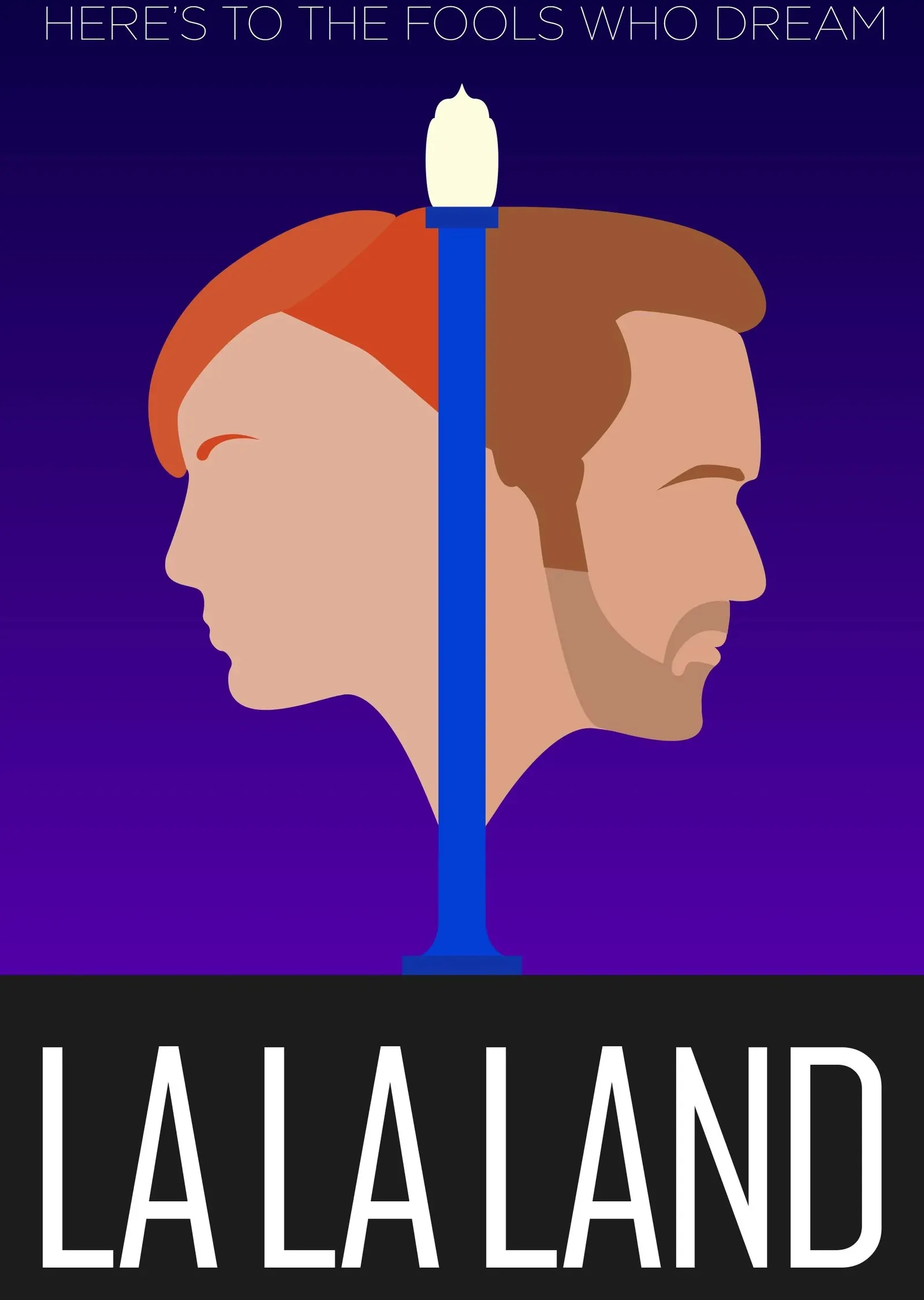 La La Land Minimalist Film metal tablo
