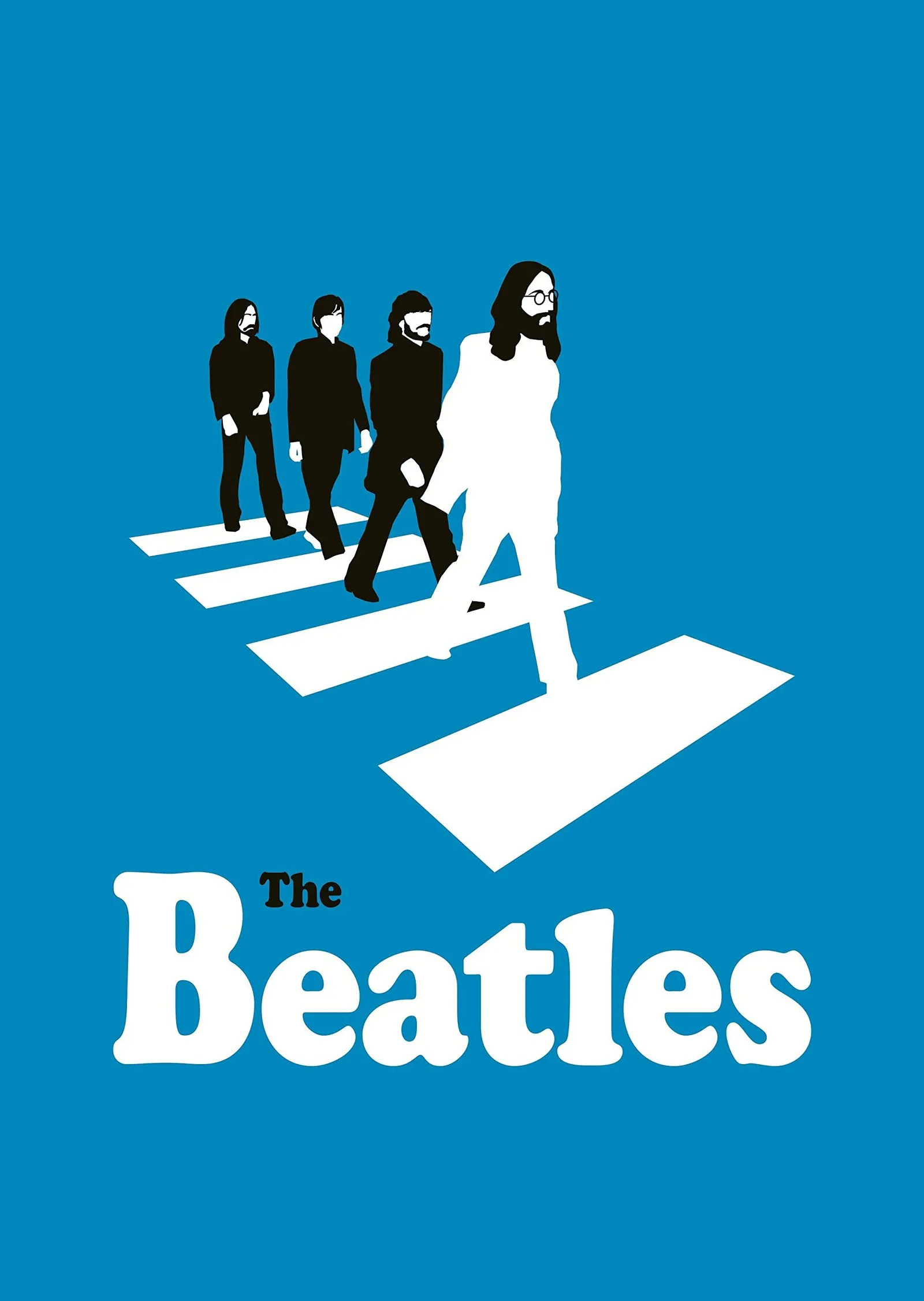 The Beatles: Abbey Road · Mavi Grafik metal tablo
