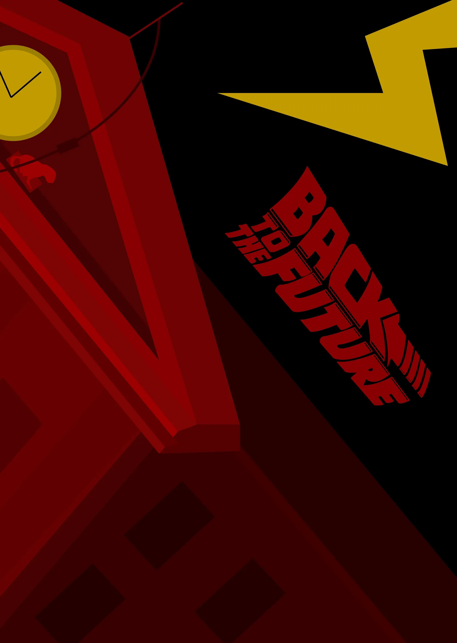 Back to the Future - Kırmızı Dijital Tasarım metal tablo