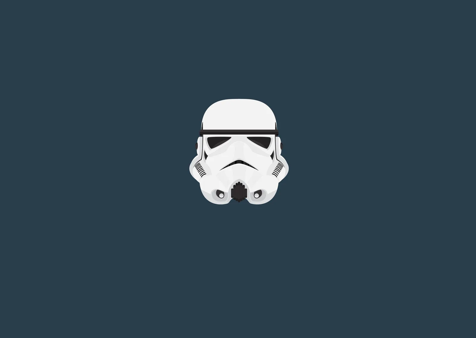 Star Wars: Stormtrooper Kaskı Minimalist Tasarım metal tablo
