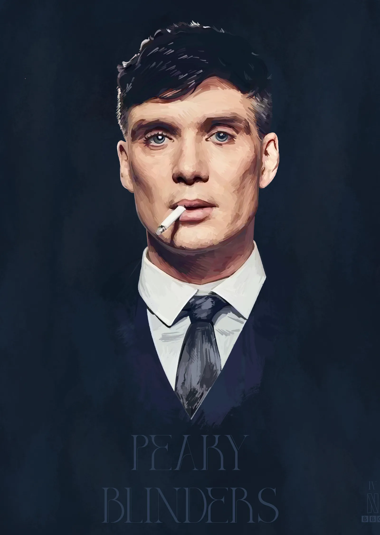 Thomas Shelby Portresi metal tablo