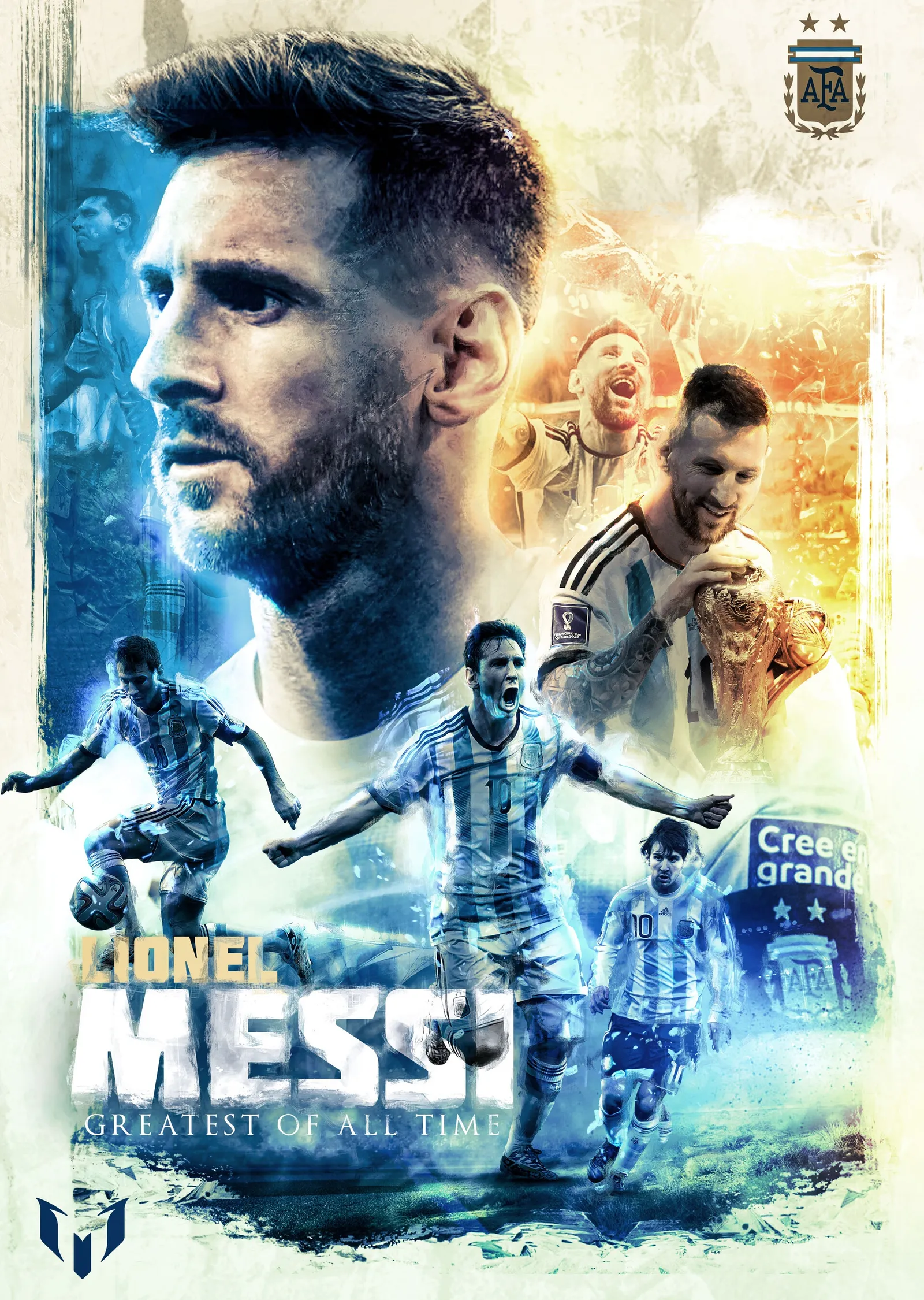 Lionel Messi: Tüm Zamanların En İyisi metal tablo