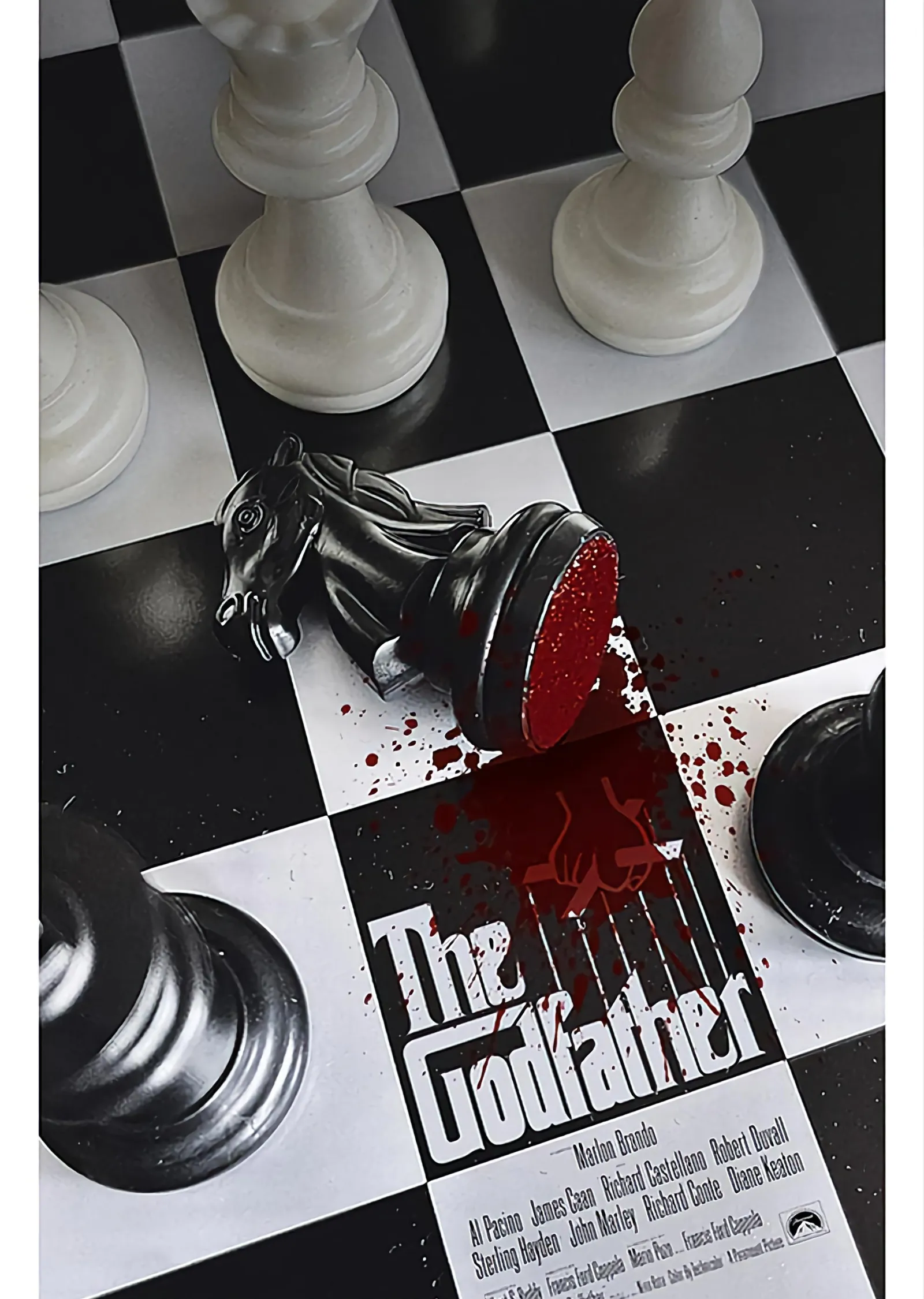 The Godfather - Baba (Minimalist) Kanlı Satranç Taşları metal tablo