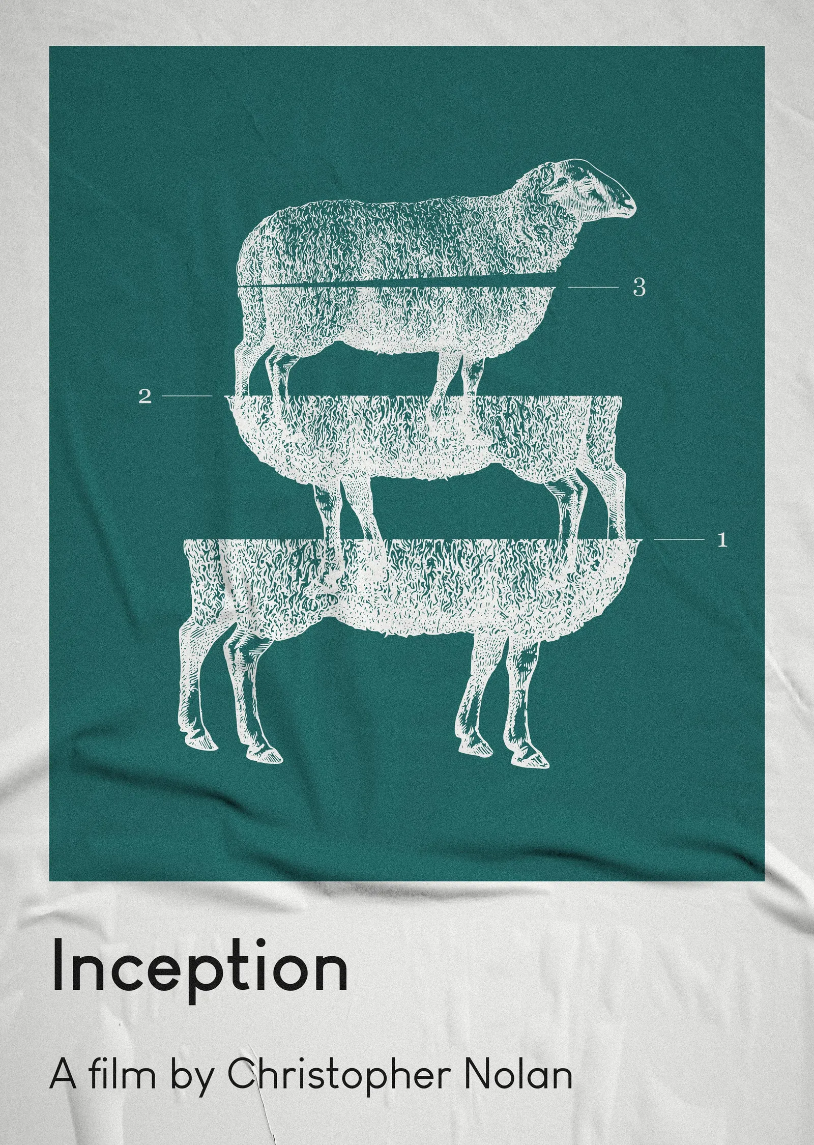 Inception - Üç Katlı Koyun Figürü metal tablo