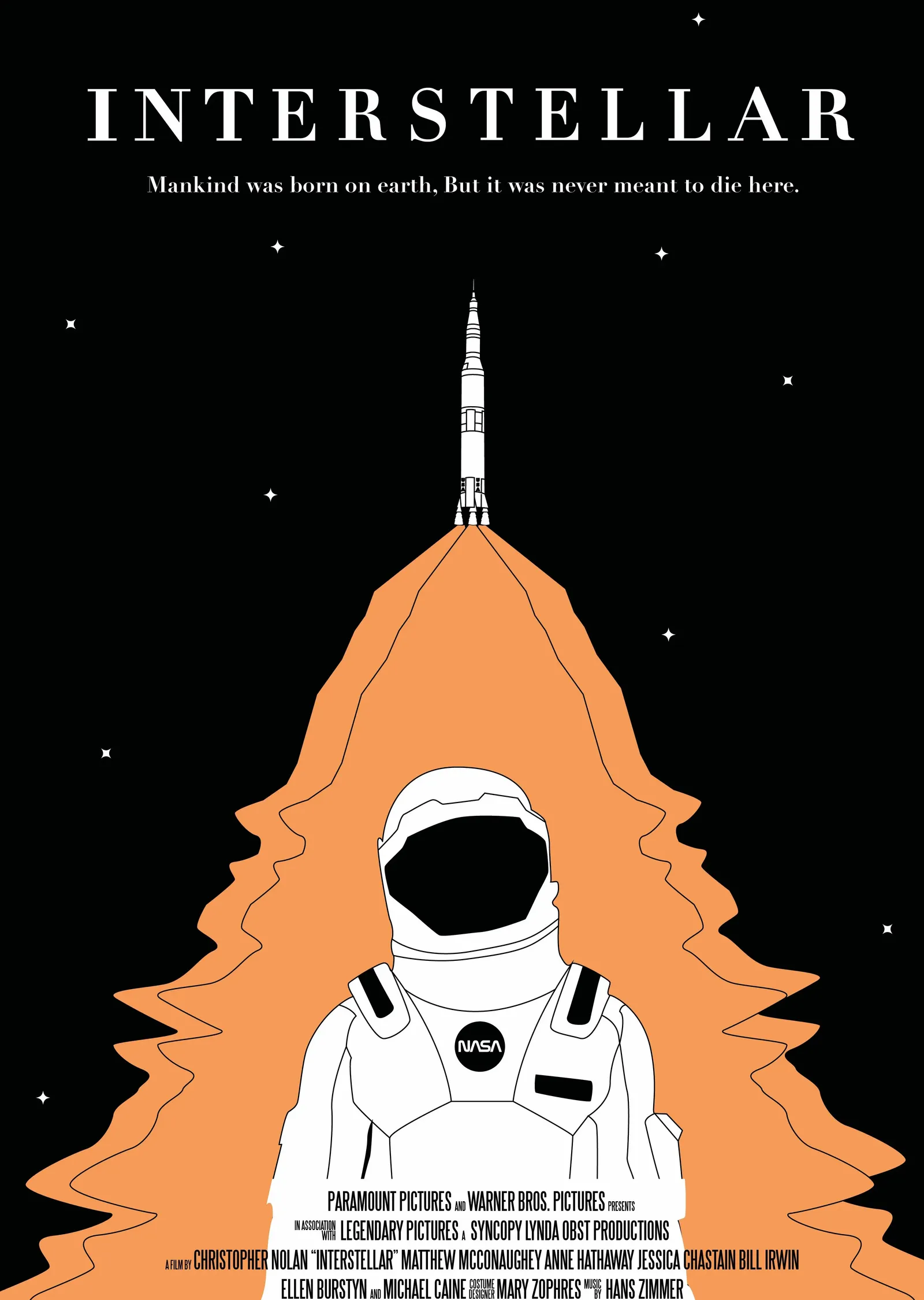 Interstellar - Yıldızlararası (Minimalist) metal tablo