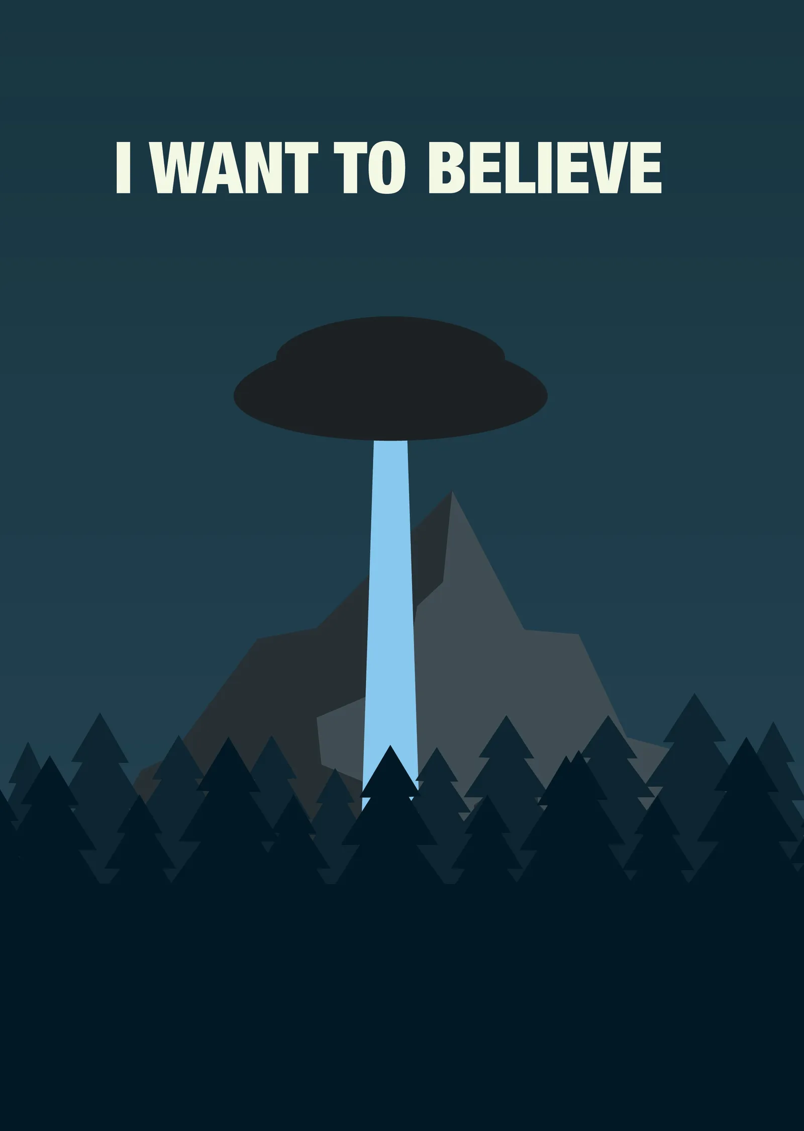 The X-Files: I Want to Believe · Minimal UFO metal tablo