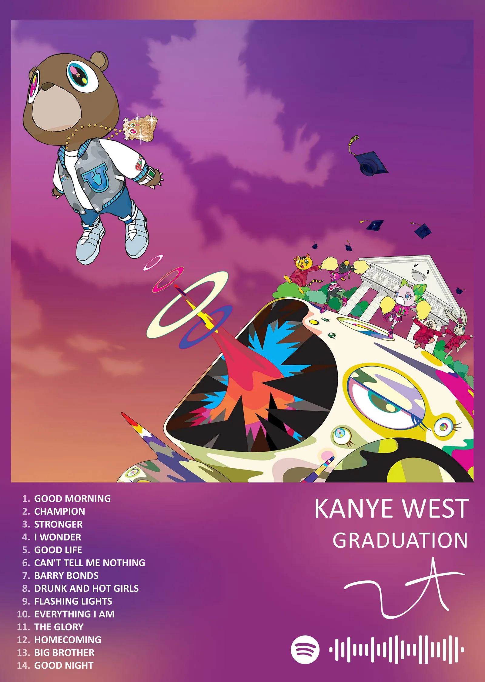 Kanye West - Graduation metal tablo
