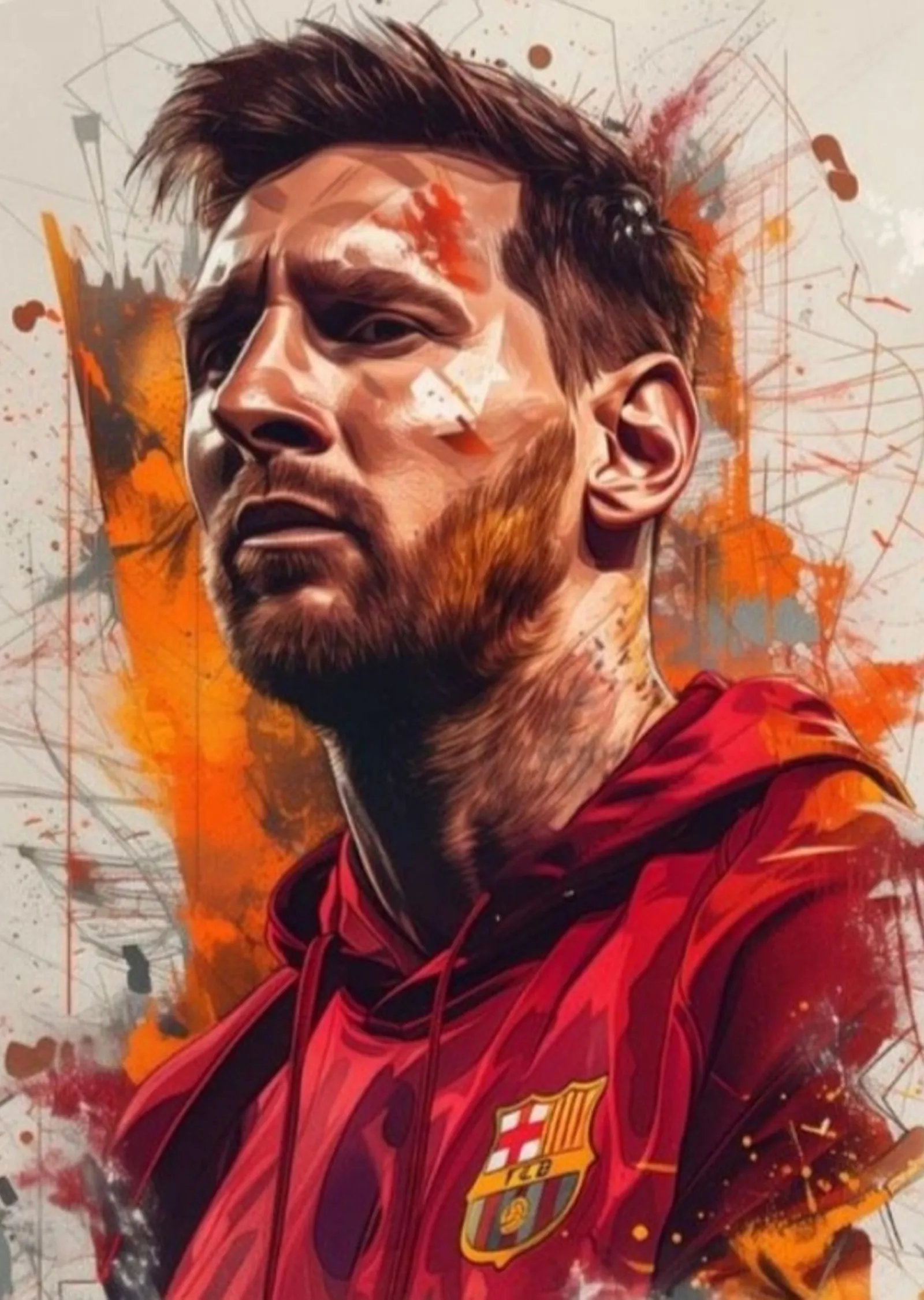 Lionel Messi: Barcelona Futbolcu metal tablo