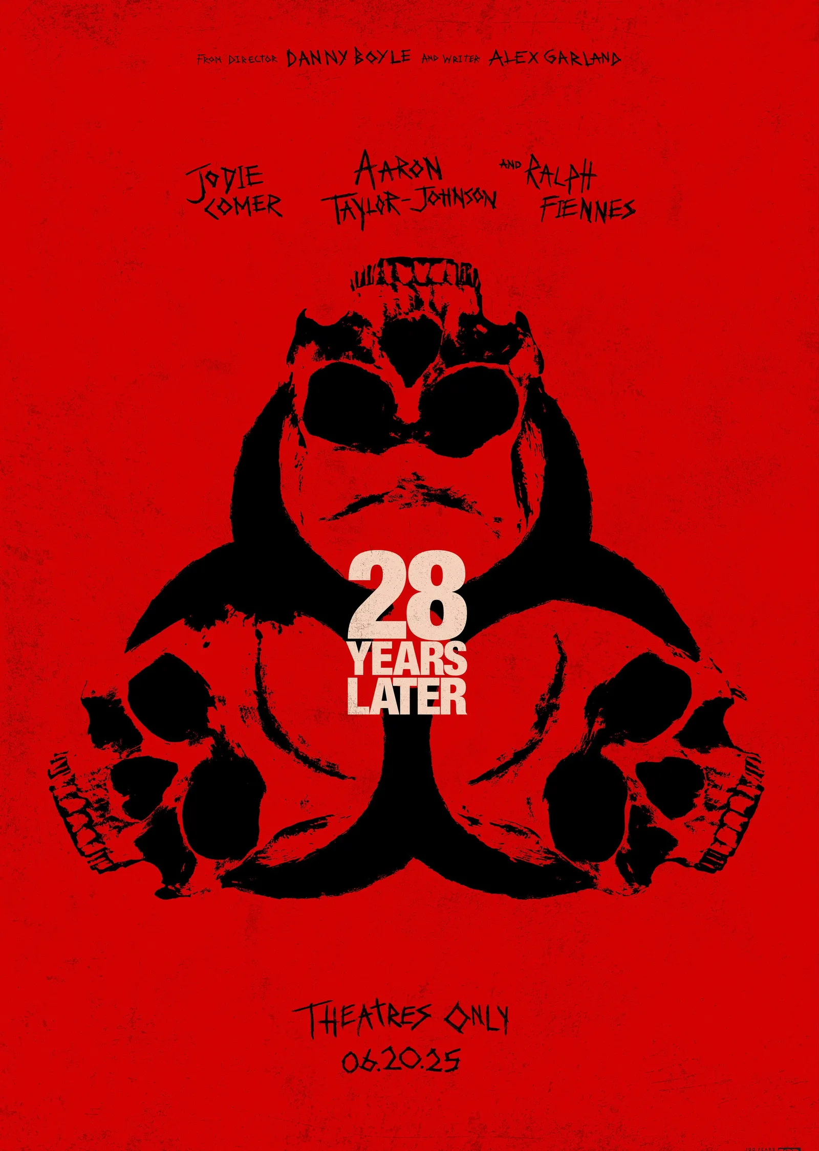 Kırmızı Fonlu 28 Years Later - 28 Yıl Sonra Film metal tablo