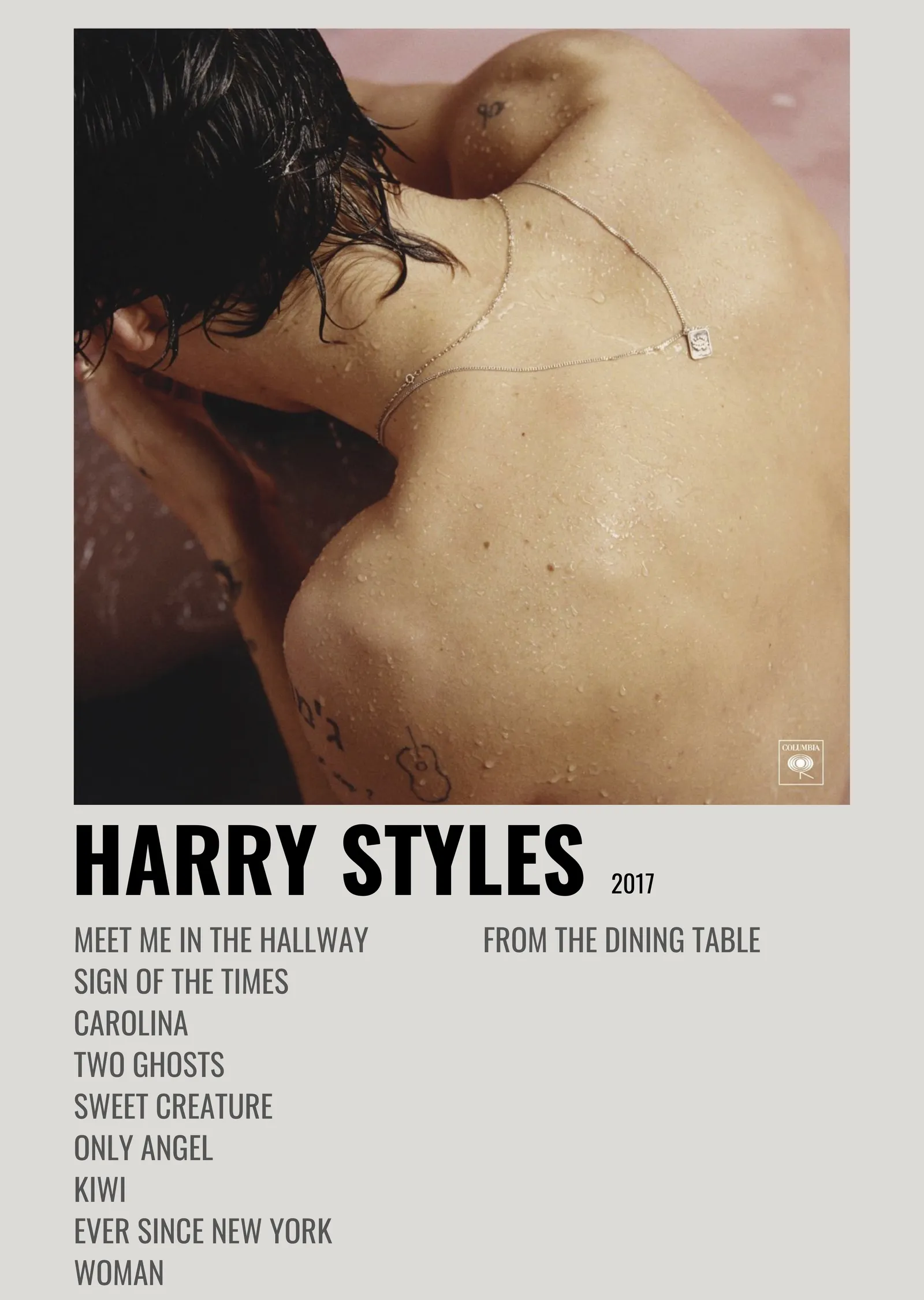 Harry Styles 2017 metal tablo
