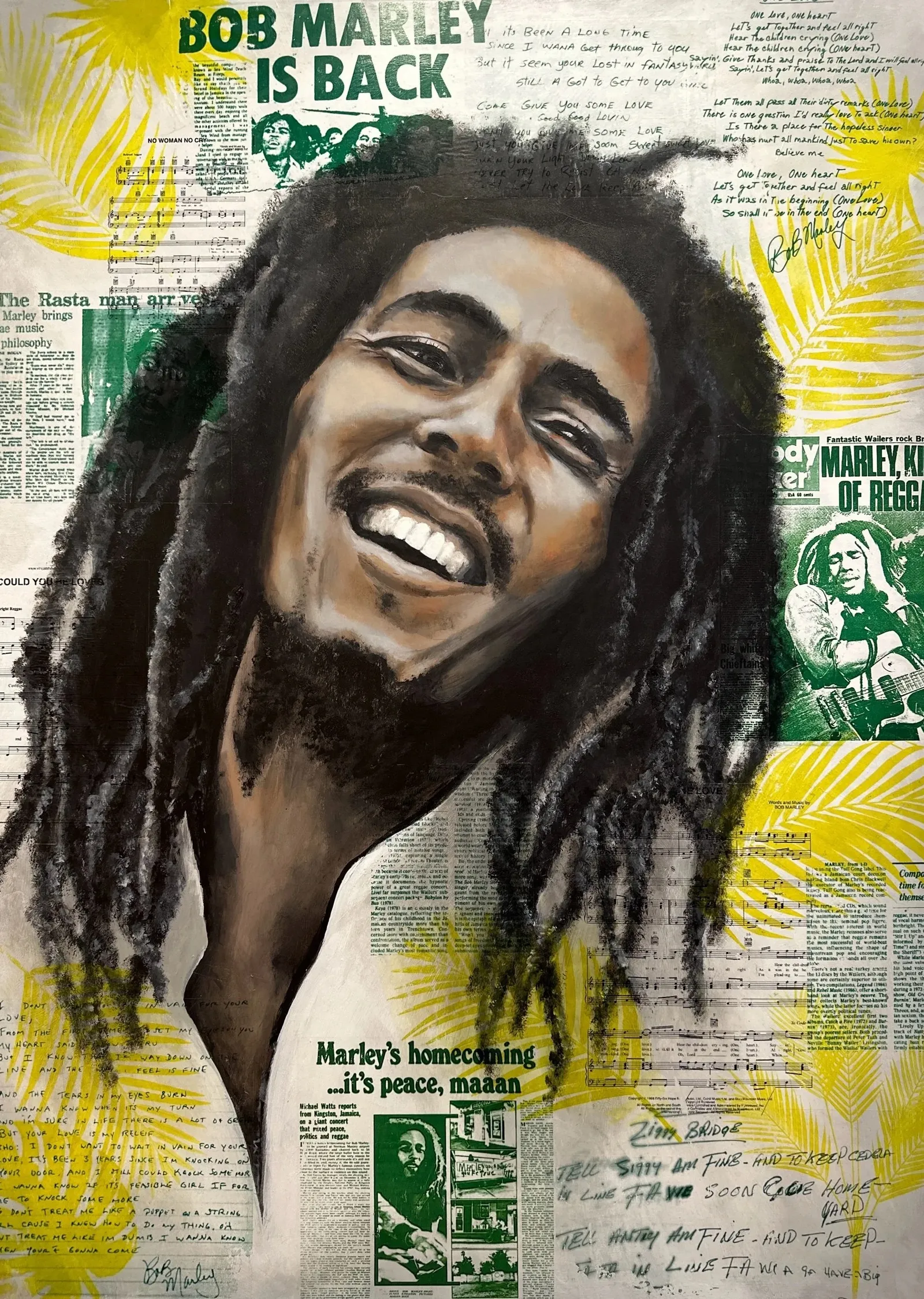 Bob Marley: Kralın Gülü metal tablo