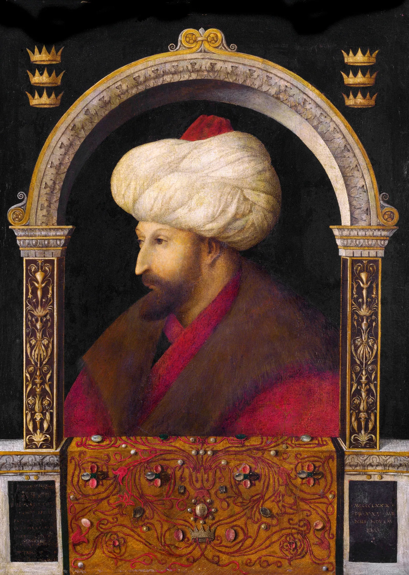Fatih Sultan Mehmet Portresi metal tablo