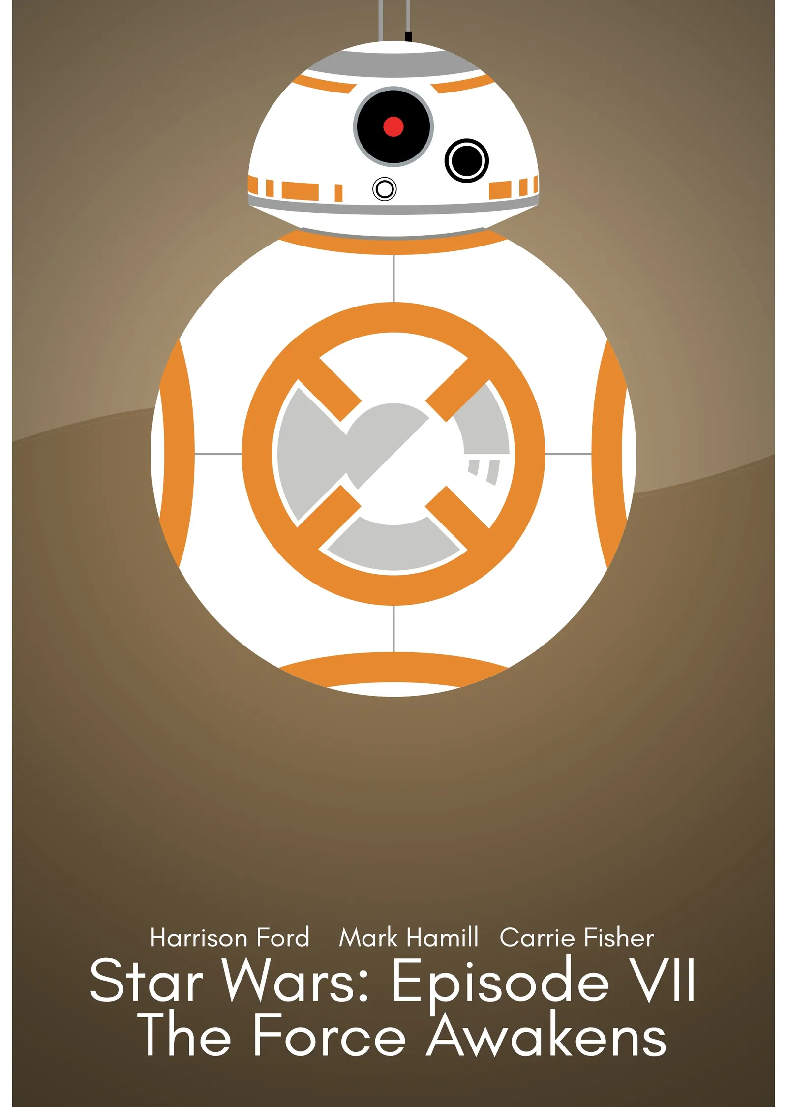 Star Wars: The Force Awakens · Minimal BB-8 metal tablo