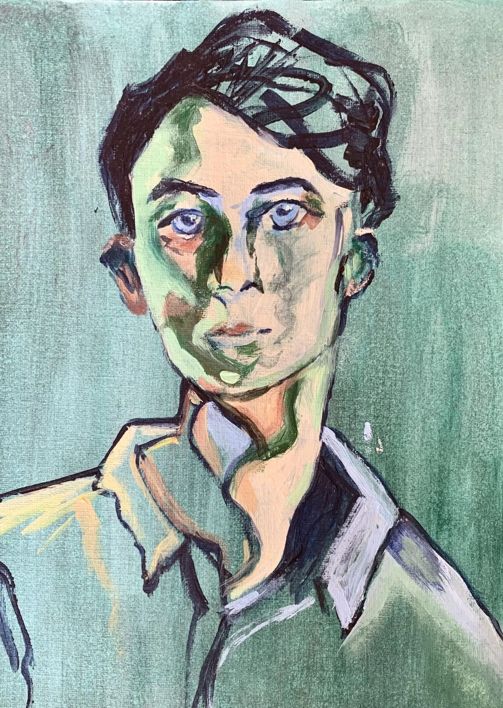 Picasso Tarzı Portre metal tablo