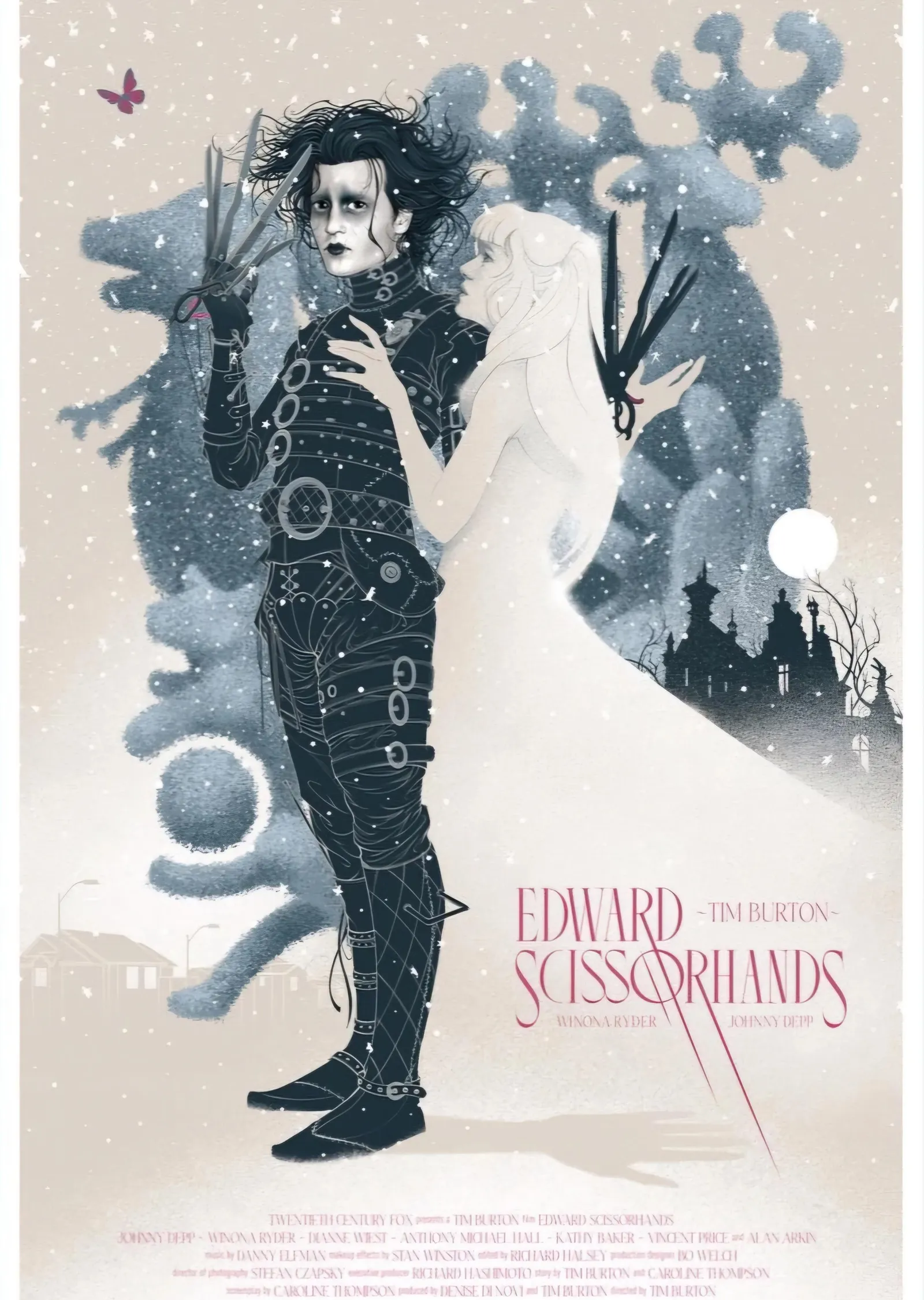 Edward Scissorhands - Makas Eller metal tablo