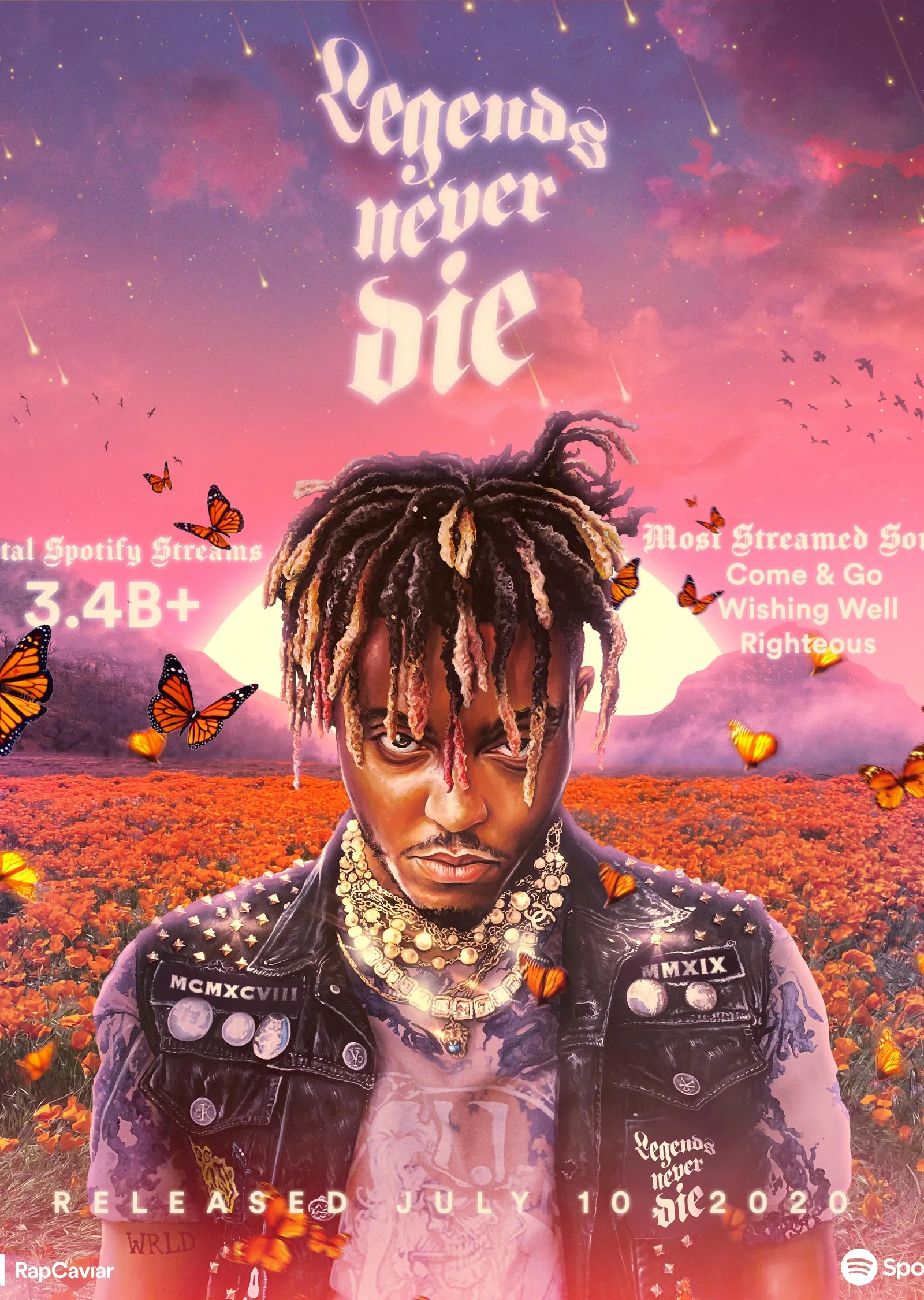 Juice WRLD: Legends Never Die metal tablo