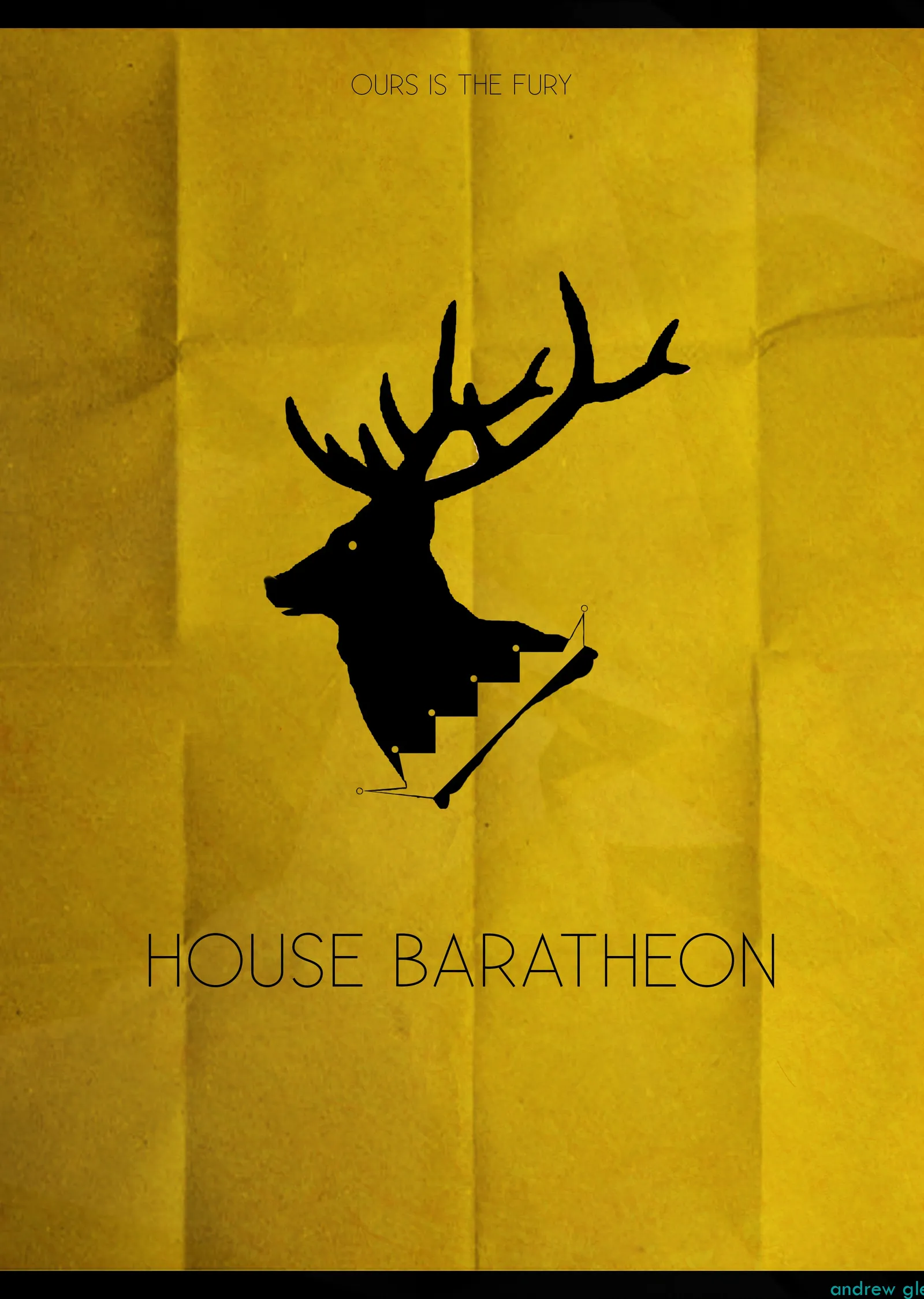 House Baratheon metal tablo