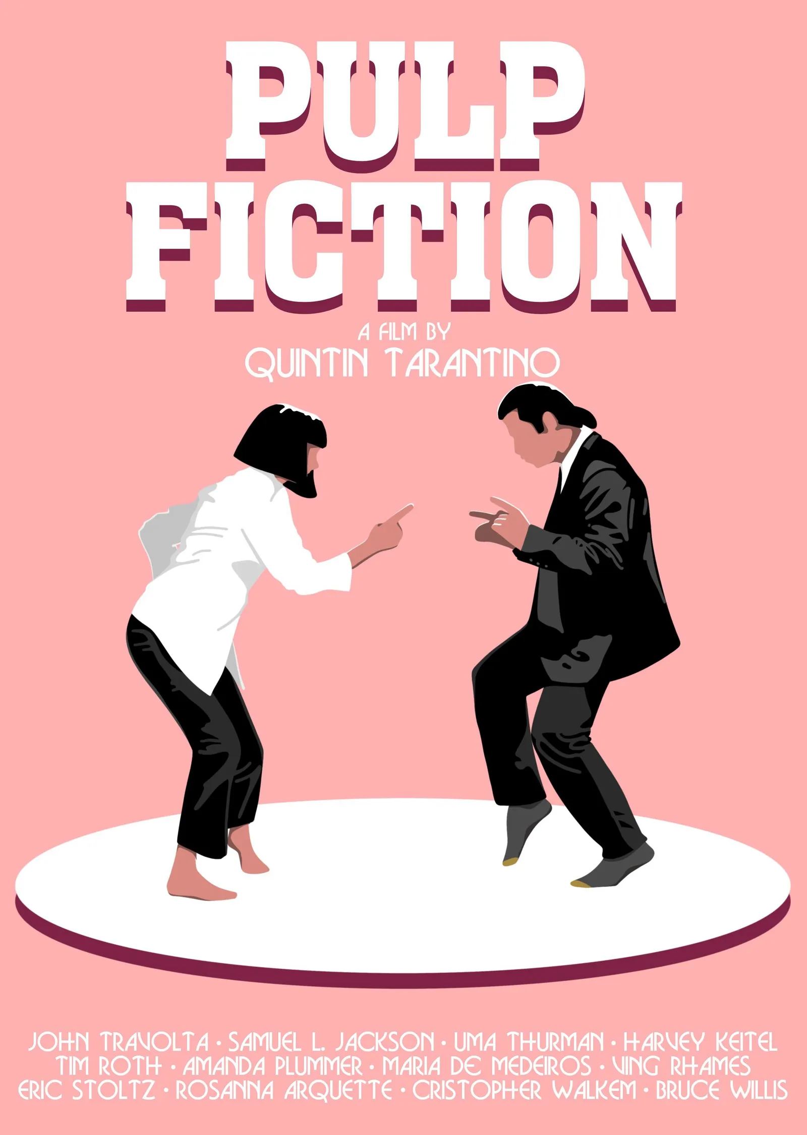 Pulp Fiction Minimalist Film metal tablo
