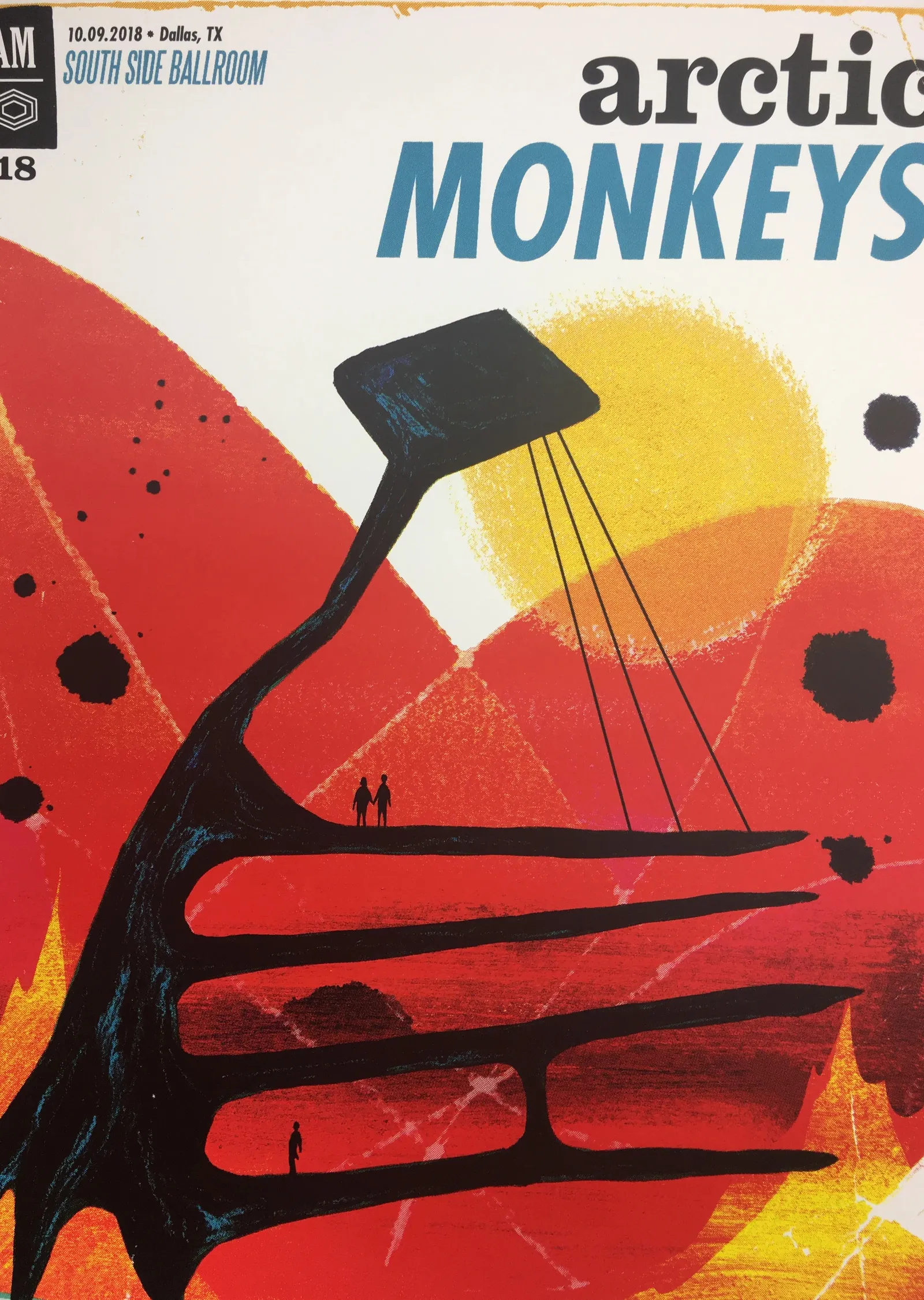 Arctic Monkeys: Retro Konser Afişi metal tablo