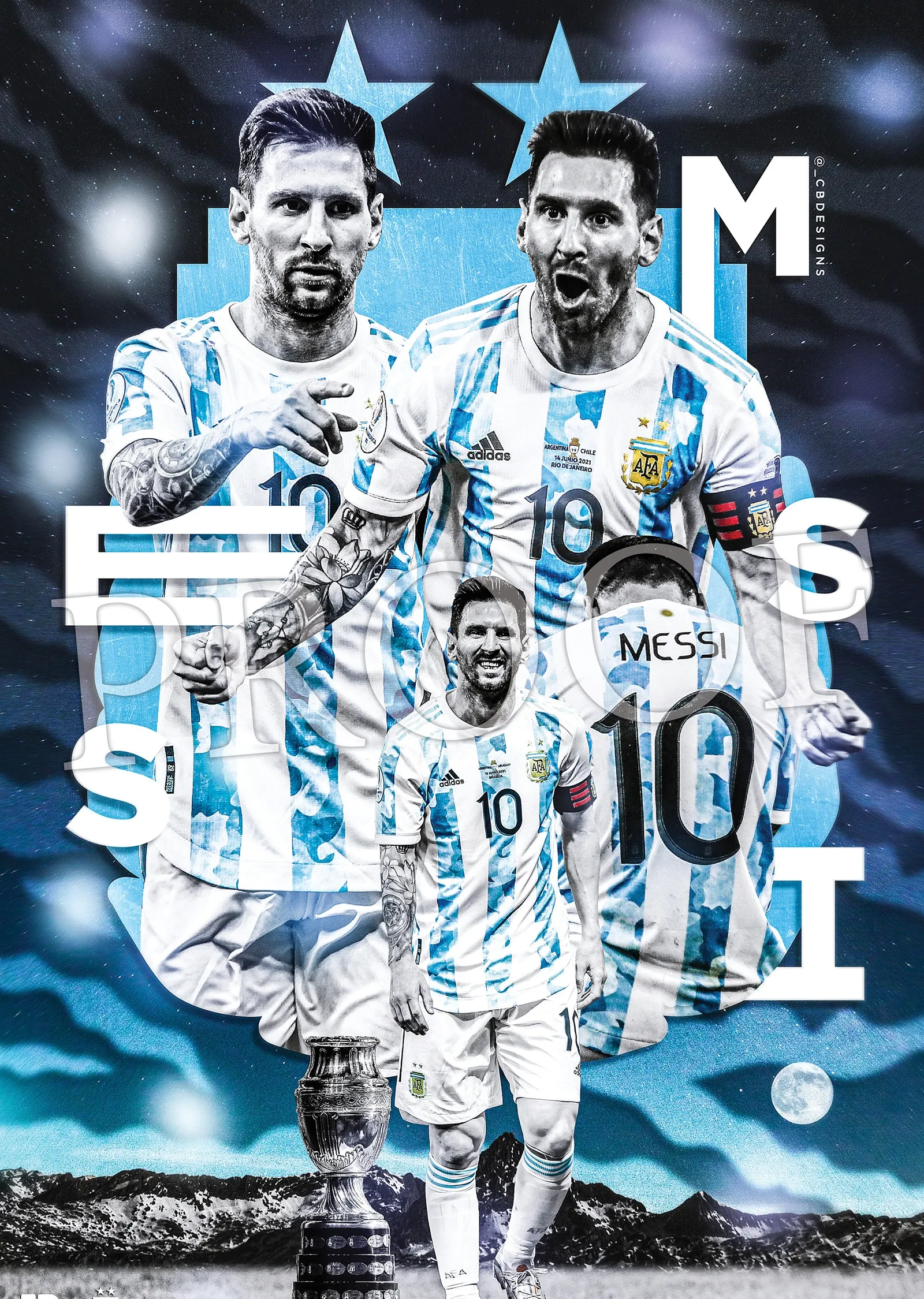 Futbolun Efsanesi Lionel Messi metal tablo