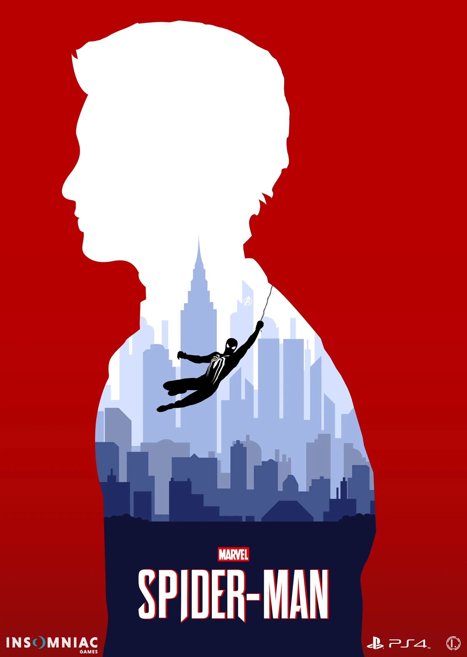 Spider-Man PS4 Minimalist metal tablo