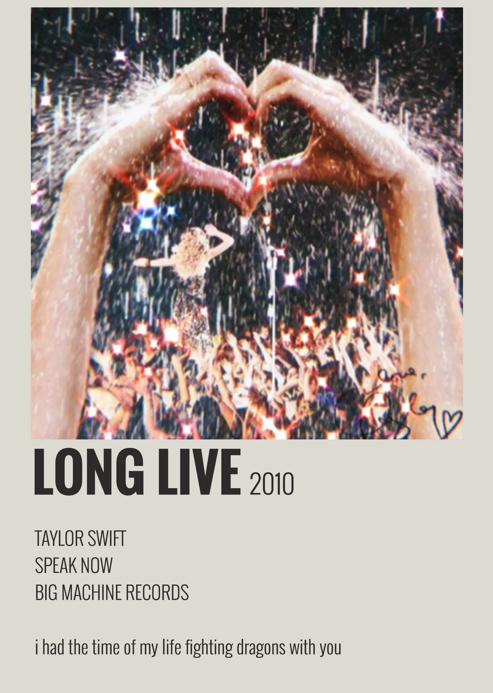 Taylor Swift Long Live metal tablo