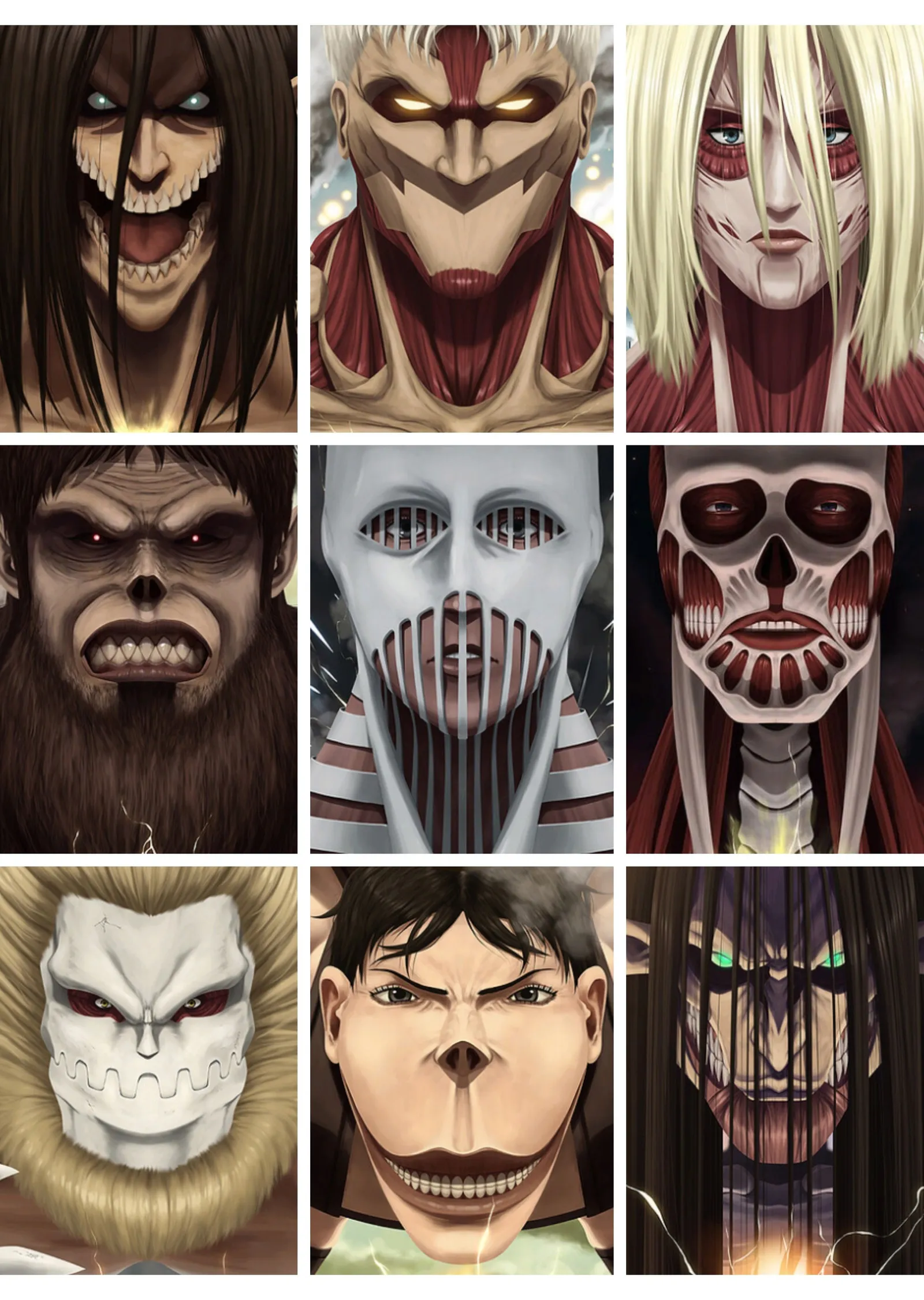 Attack on Titan Titan Formları metal tablo