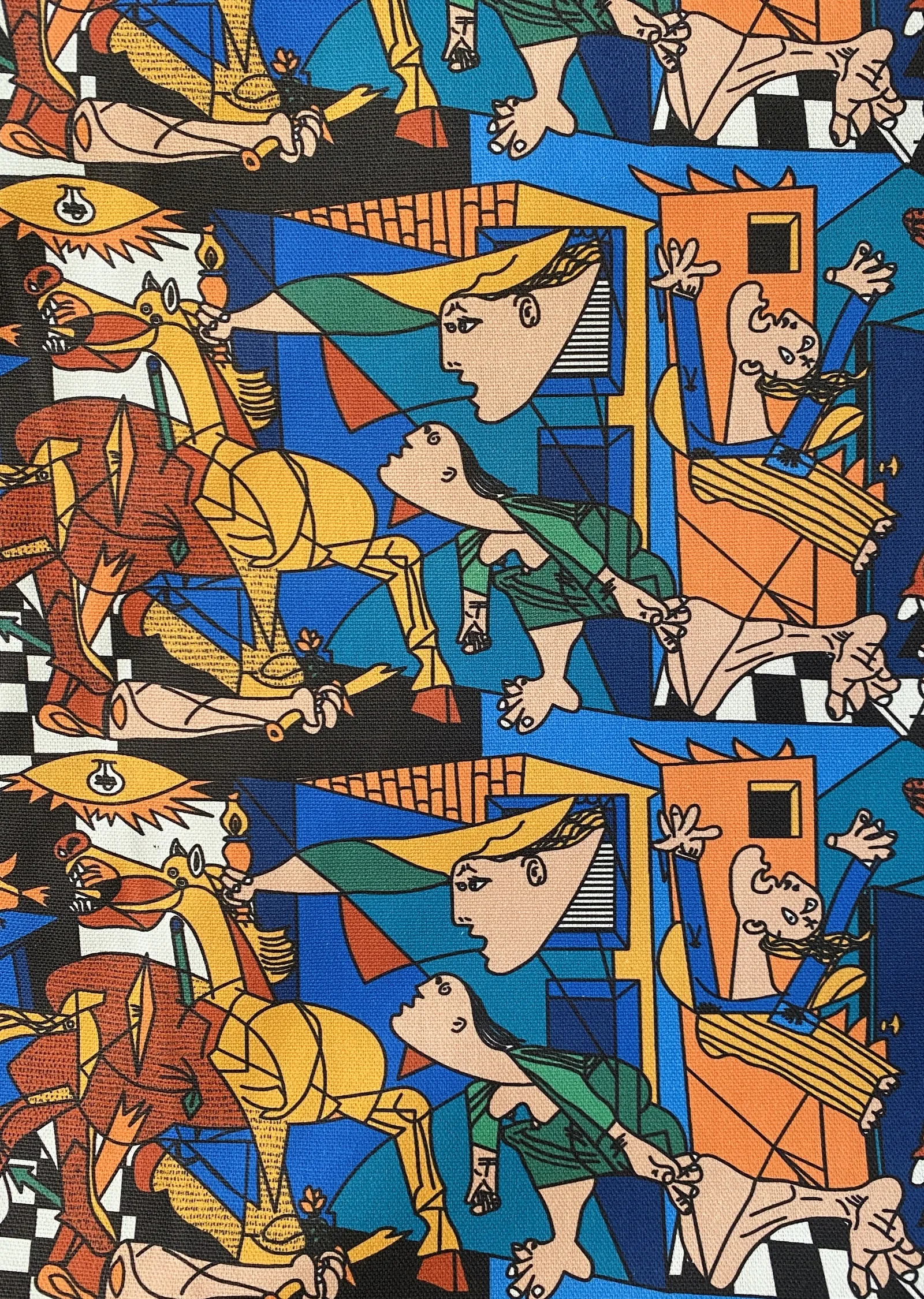 Picasso Tarzı Soyut Figürler metal tablo