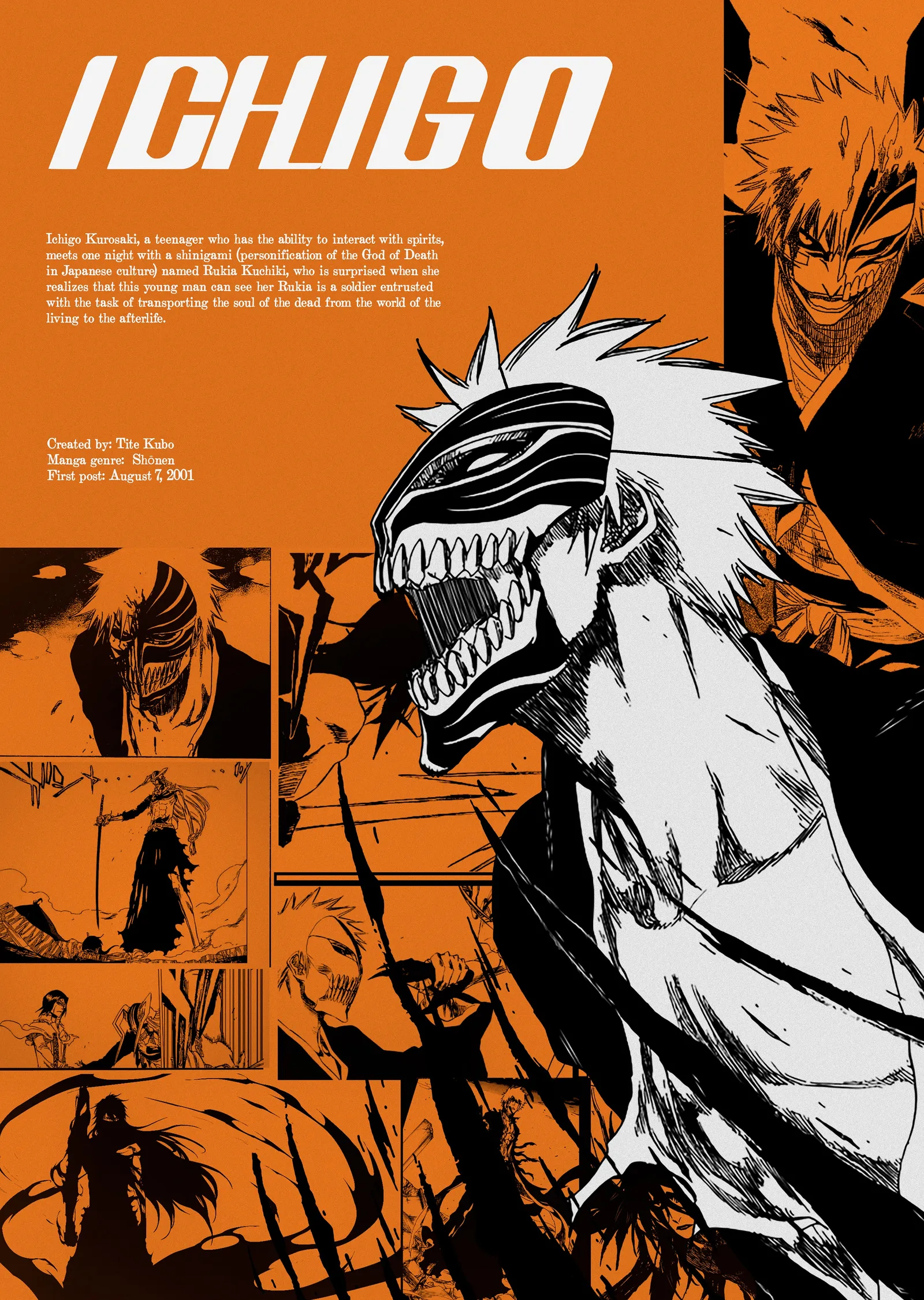 Ichigo: Bleach metal tablo