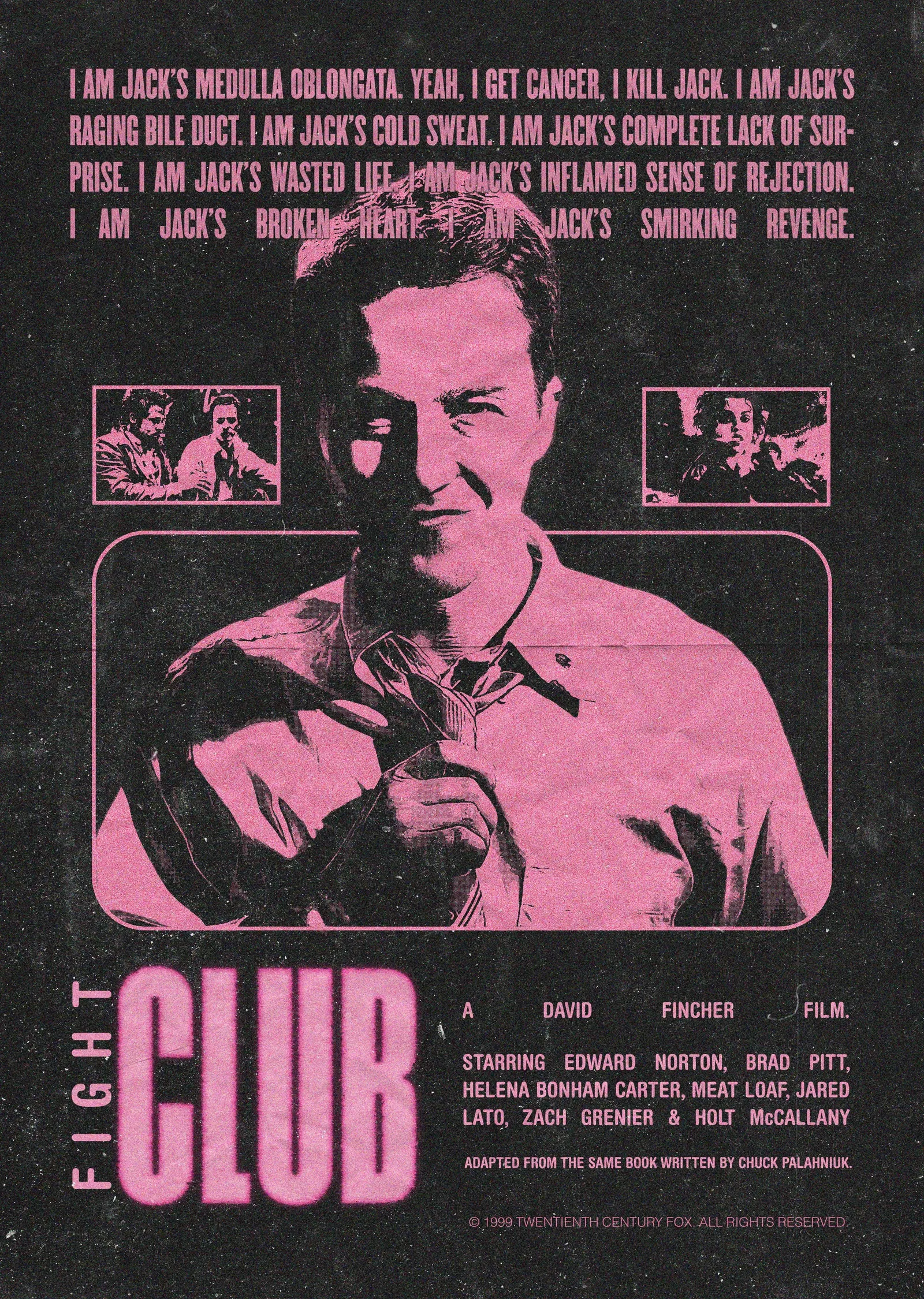 Fight Club - Dövüş Kulübü (Sahne) metal tablo