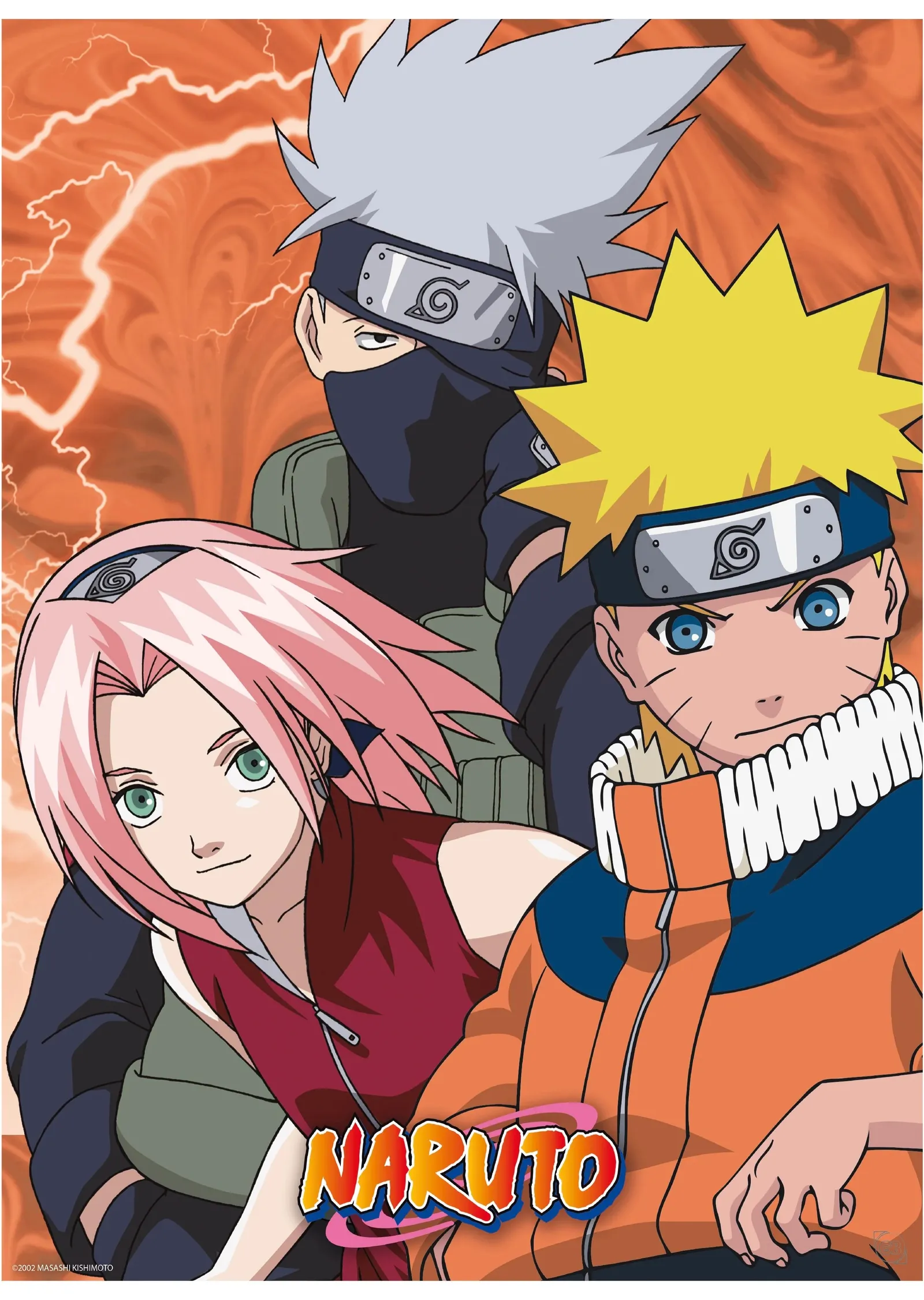 Naruto - Üç Ninja Arkadaş metal tablo