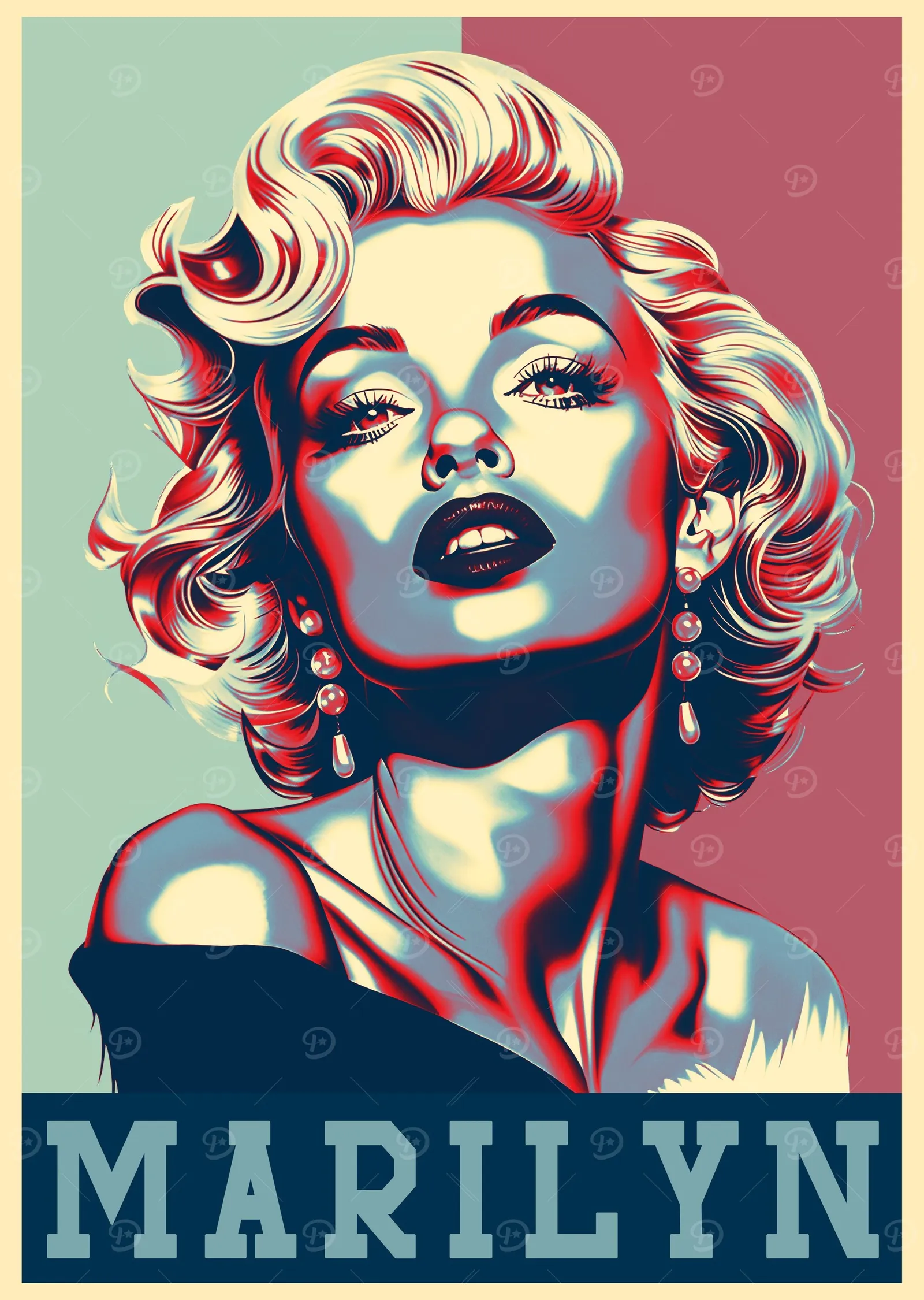 Marilyn Monroe Pop Art metal tablo