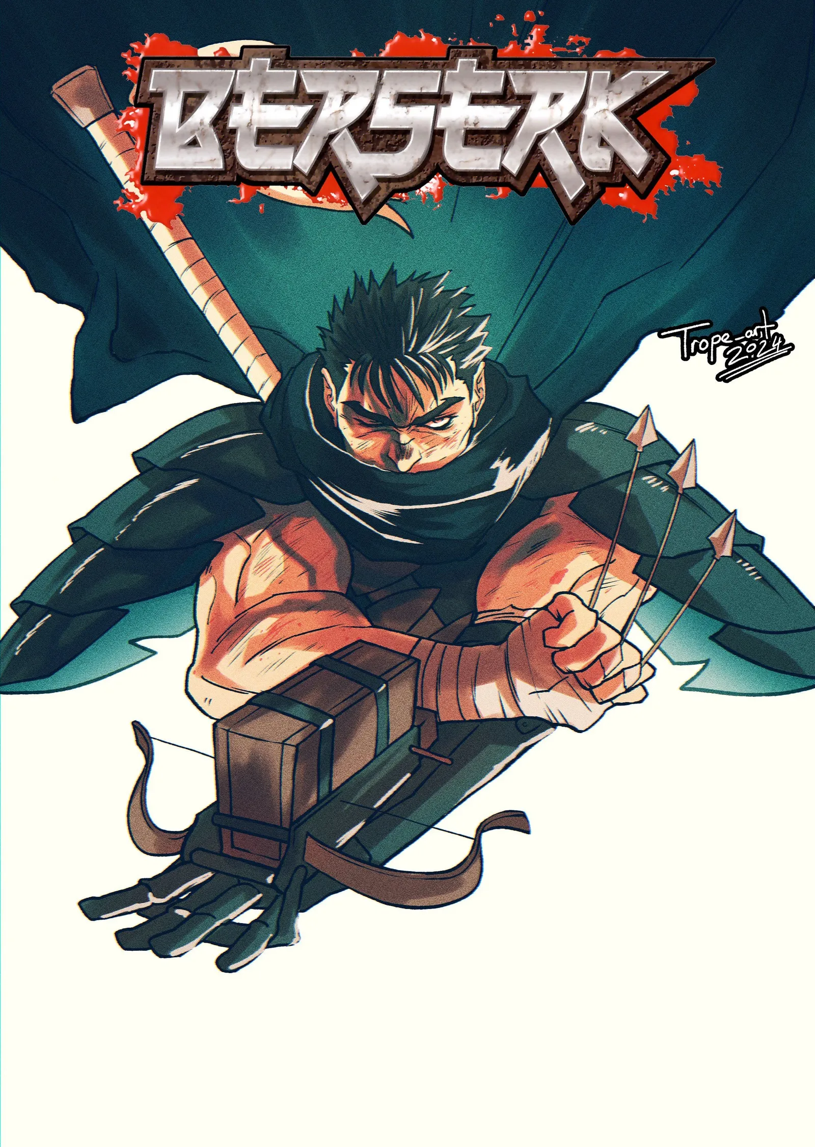 Berserk - Guts, Çapraz Kemerli Okçu metal tablo