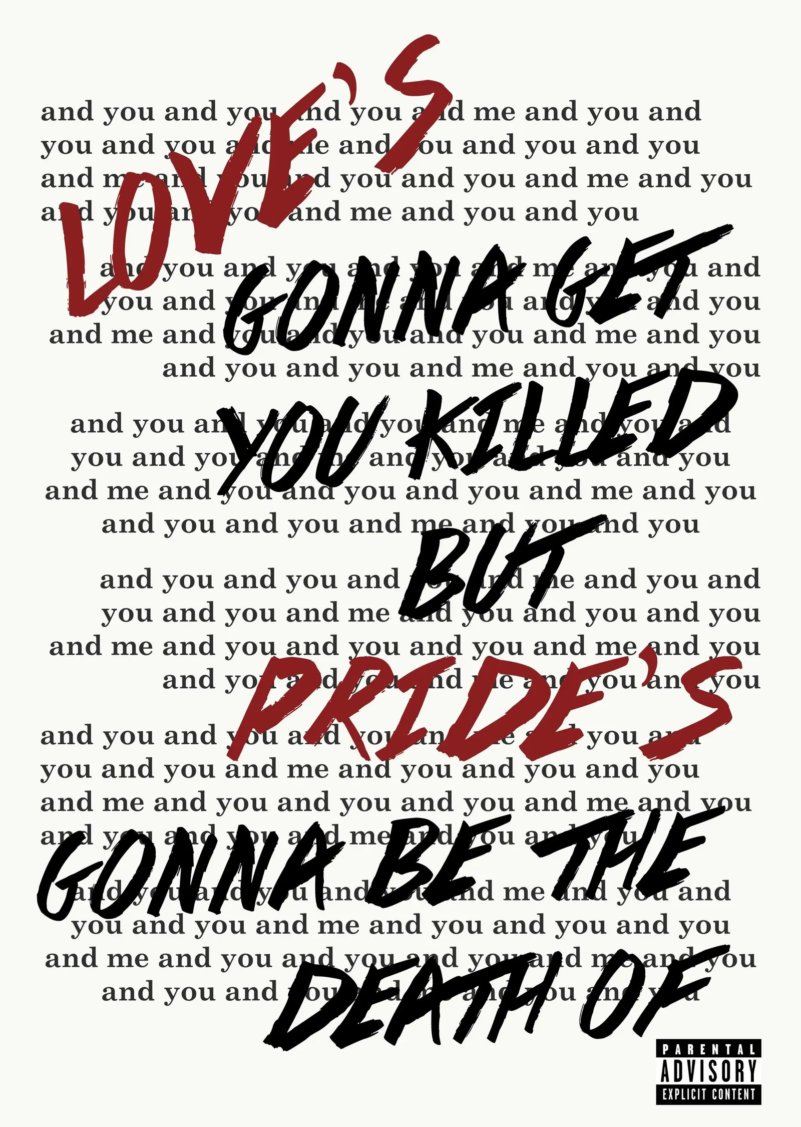 Kendrick Lamar Love's Gonna Get You Killed metal tablo